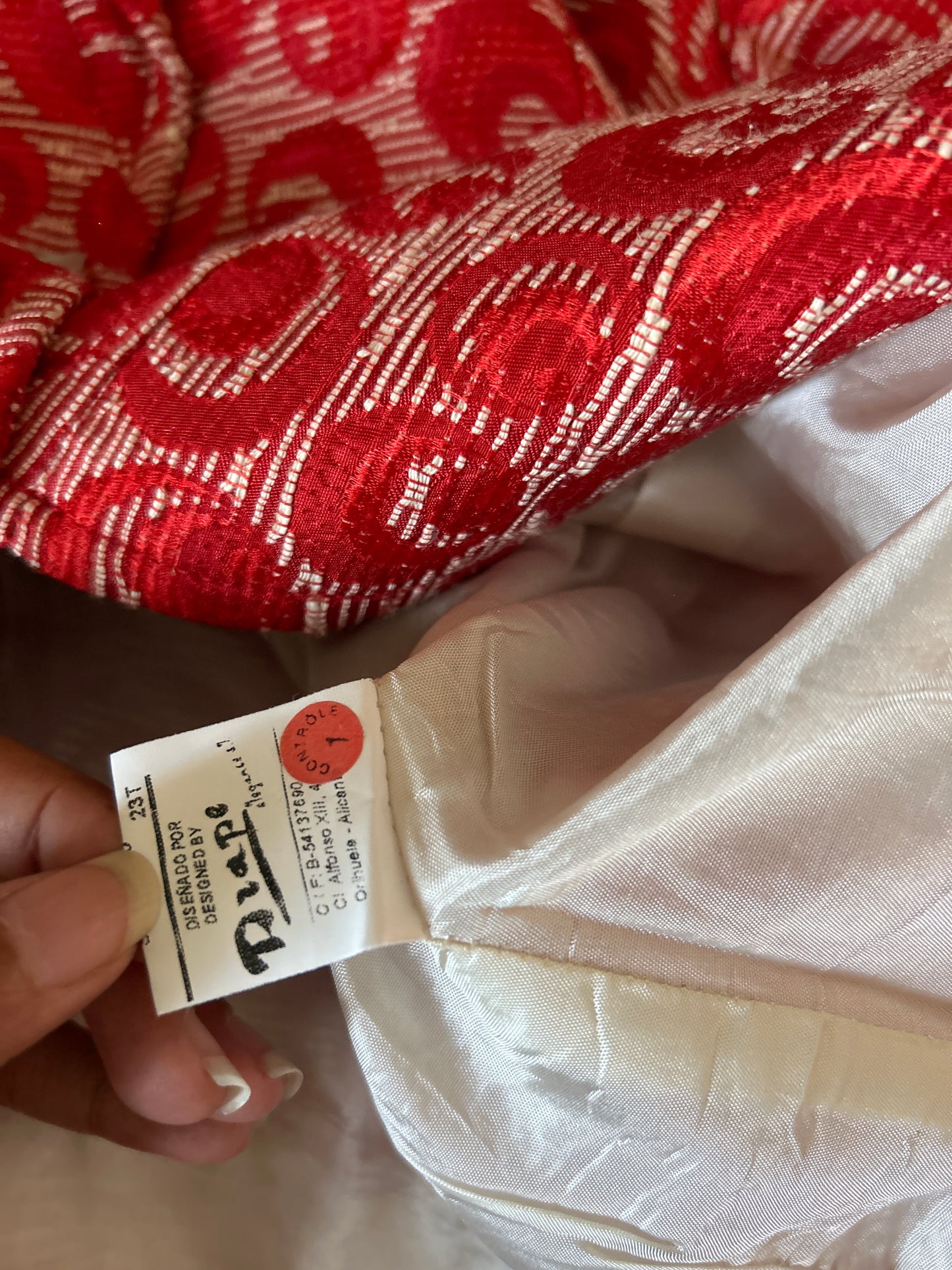 Drape Vintage Weaved Red Blazer