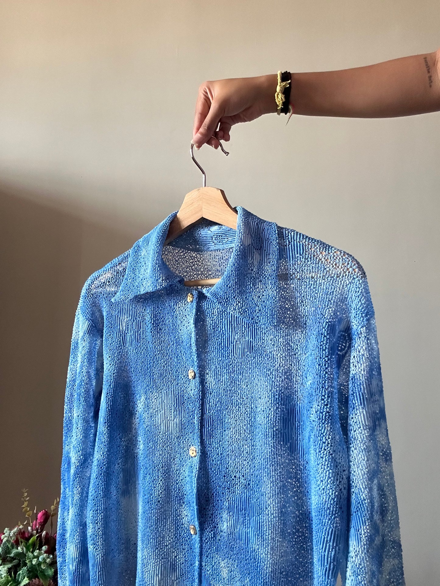 Vintage Blue Lagoon Floral Mess Shirt