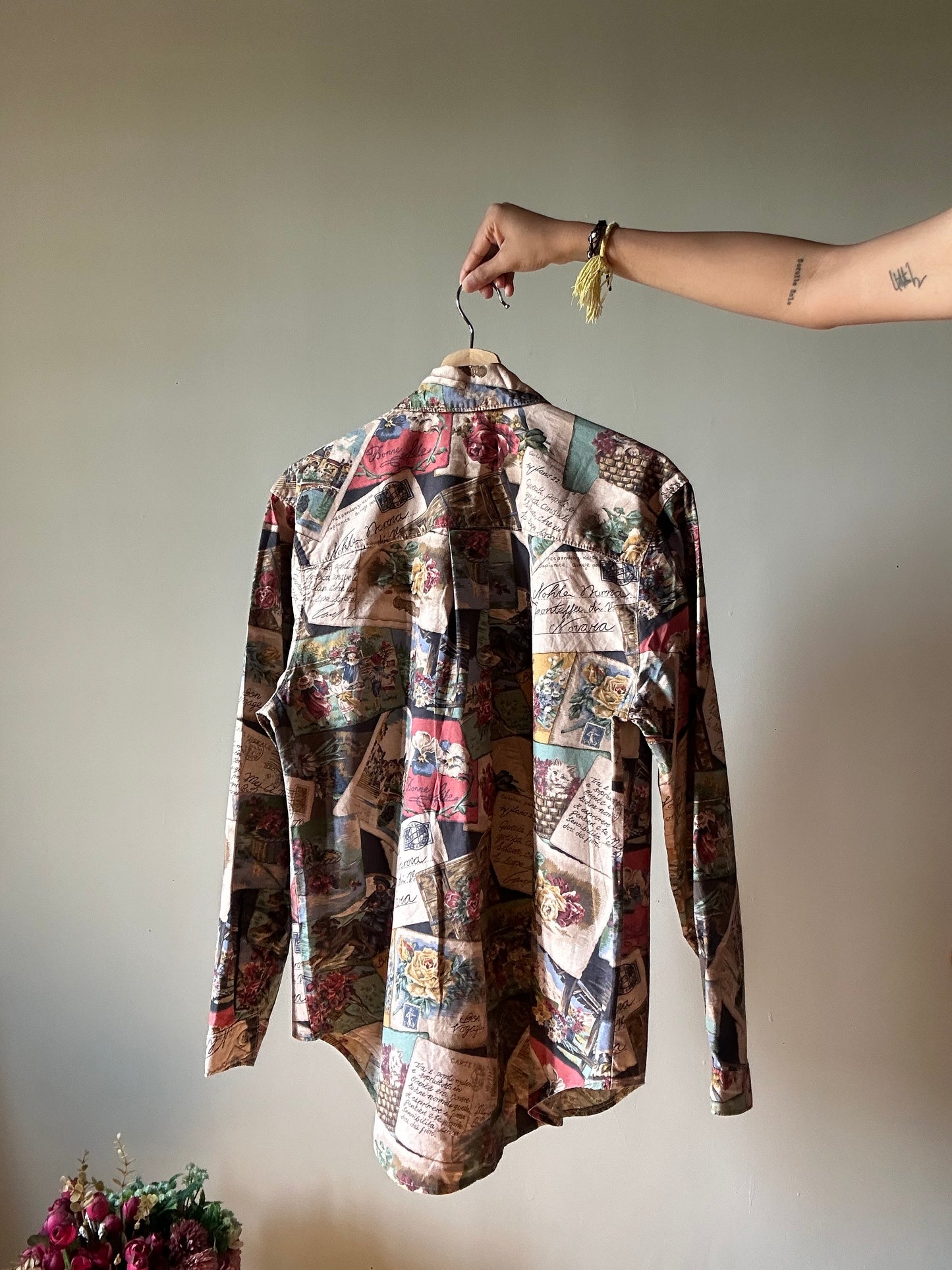Vintage Gotcha Covered Abstract Print Shirt