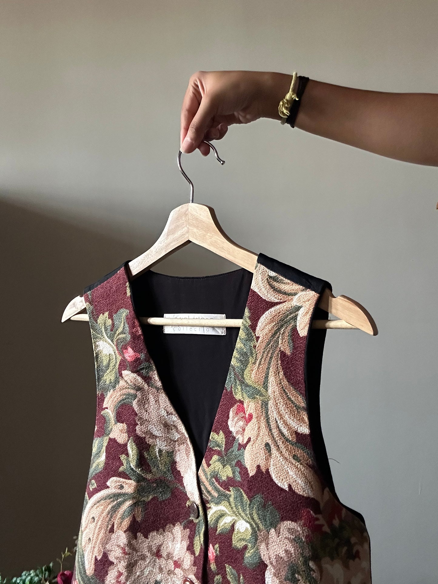 Vintage Carol Antone Floral Vest