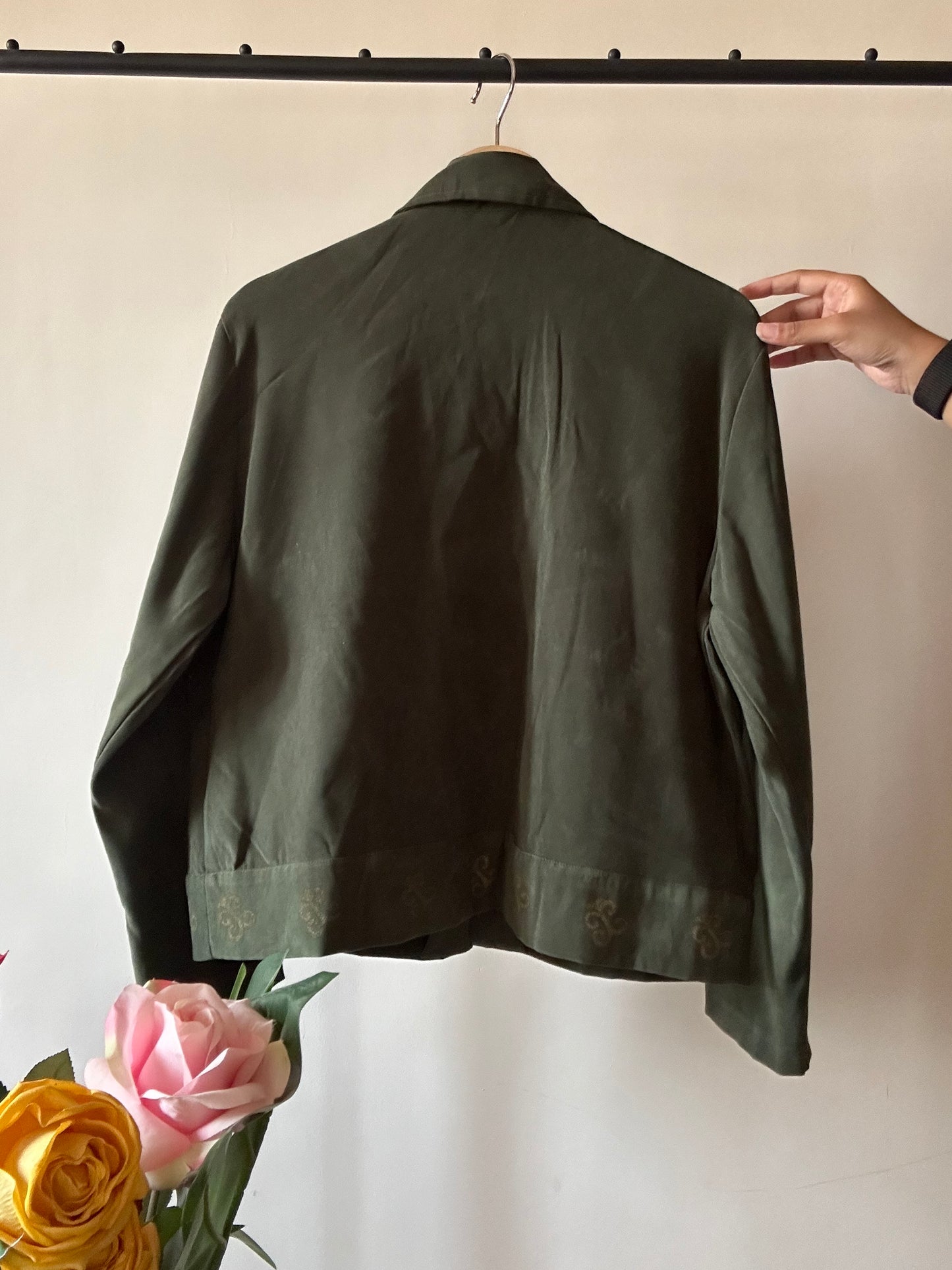Vintage Embroidery Suede Shaket