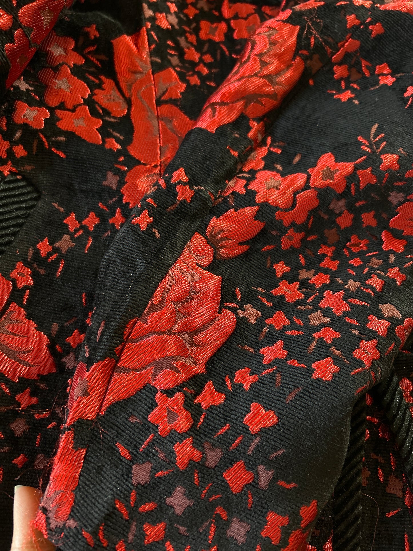 Vintage Hong Rose Pattern Shaket