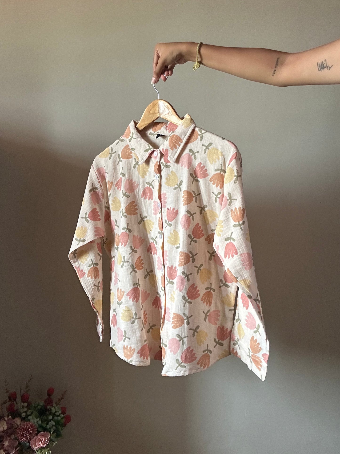 Pinteresty Vintage Floral Print Shirt