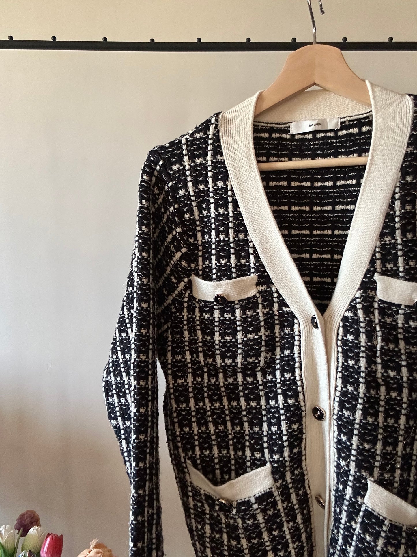 Bowen Vintage Tweed Style Cardigan