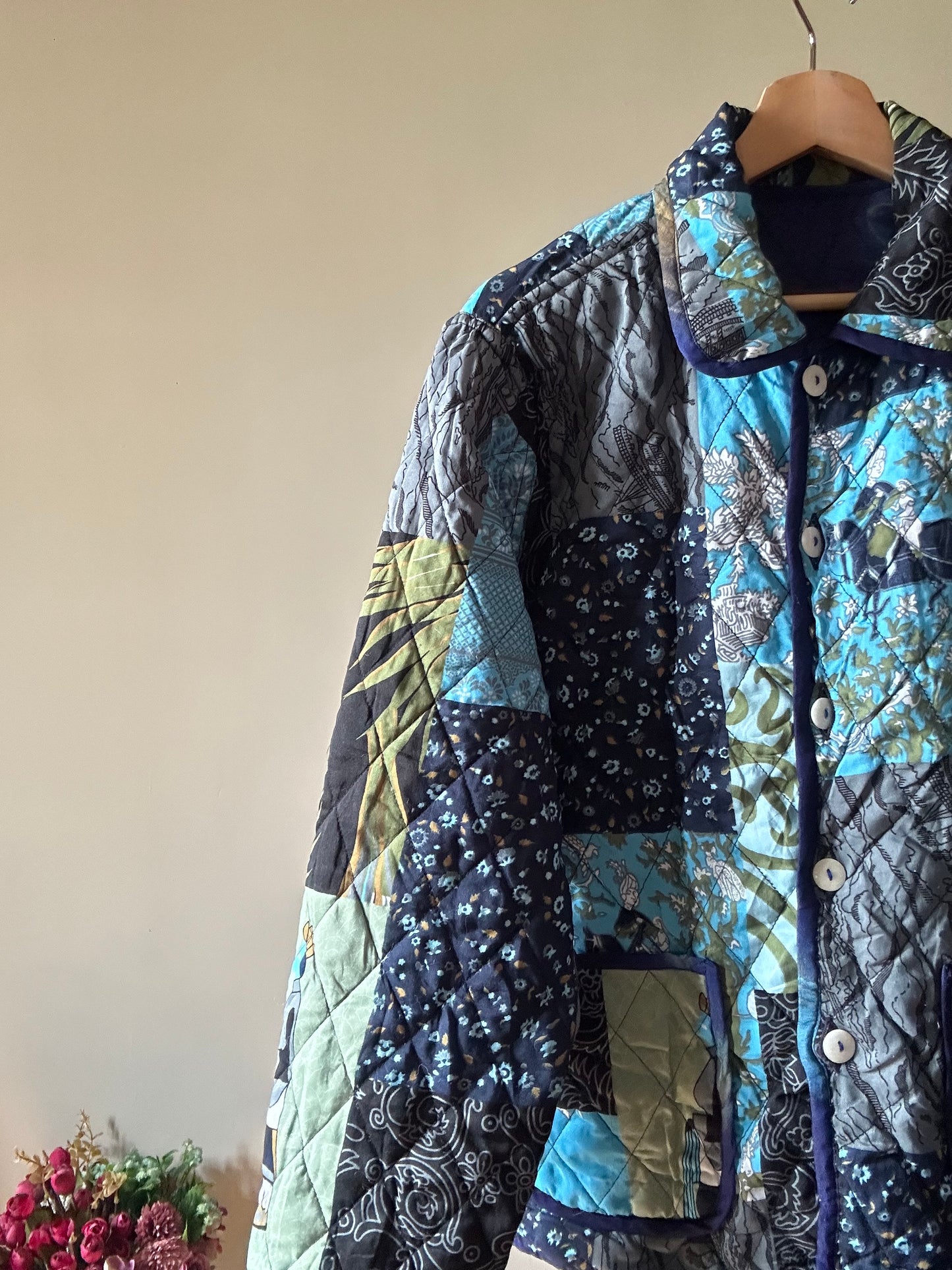 Reversible Quilted Embroiled Vintage Shaket