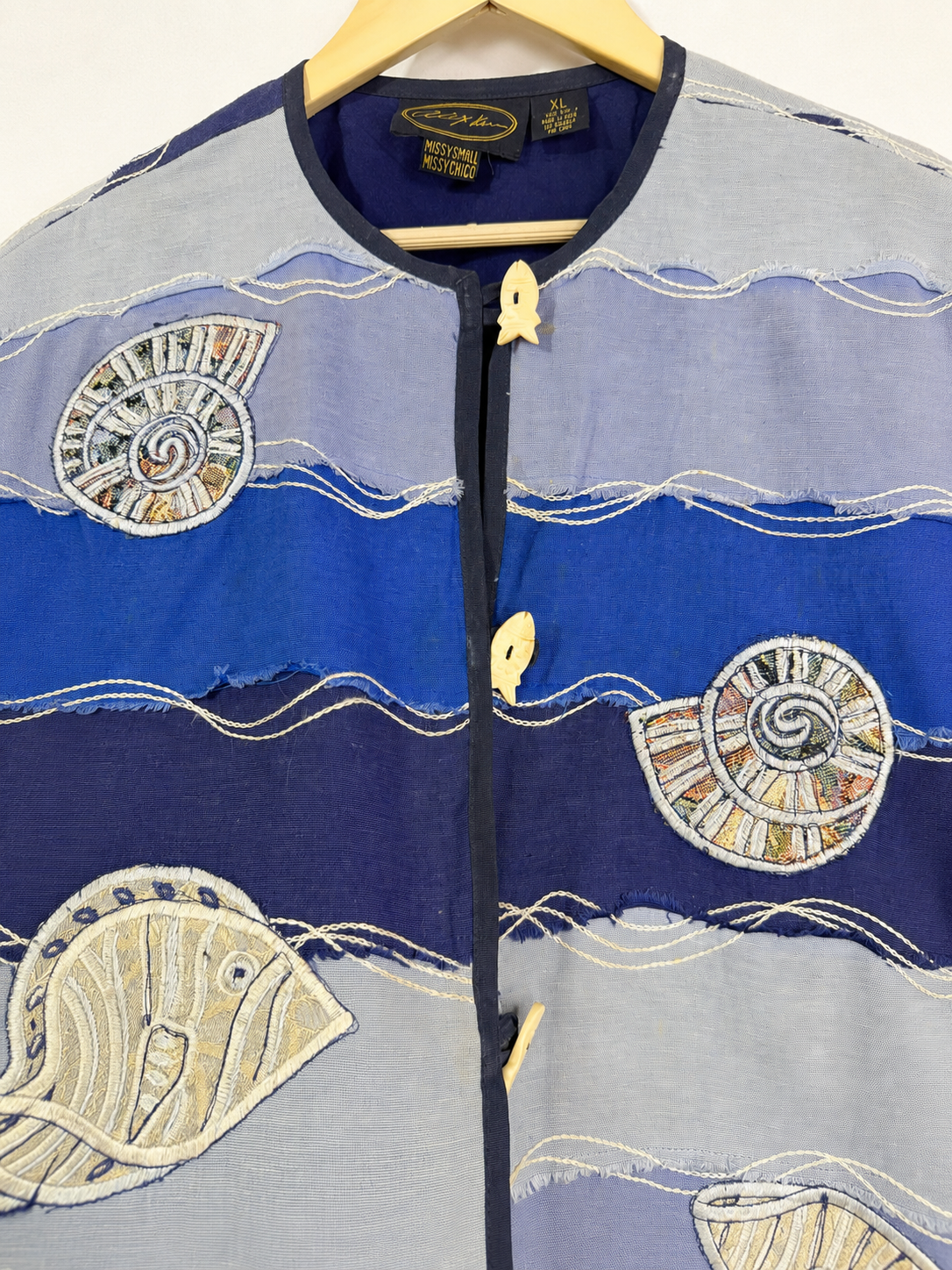 Vintage Alex Kin Sea Story Embroidered Patchwork Jacket
