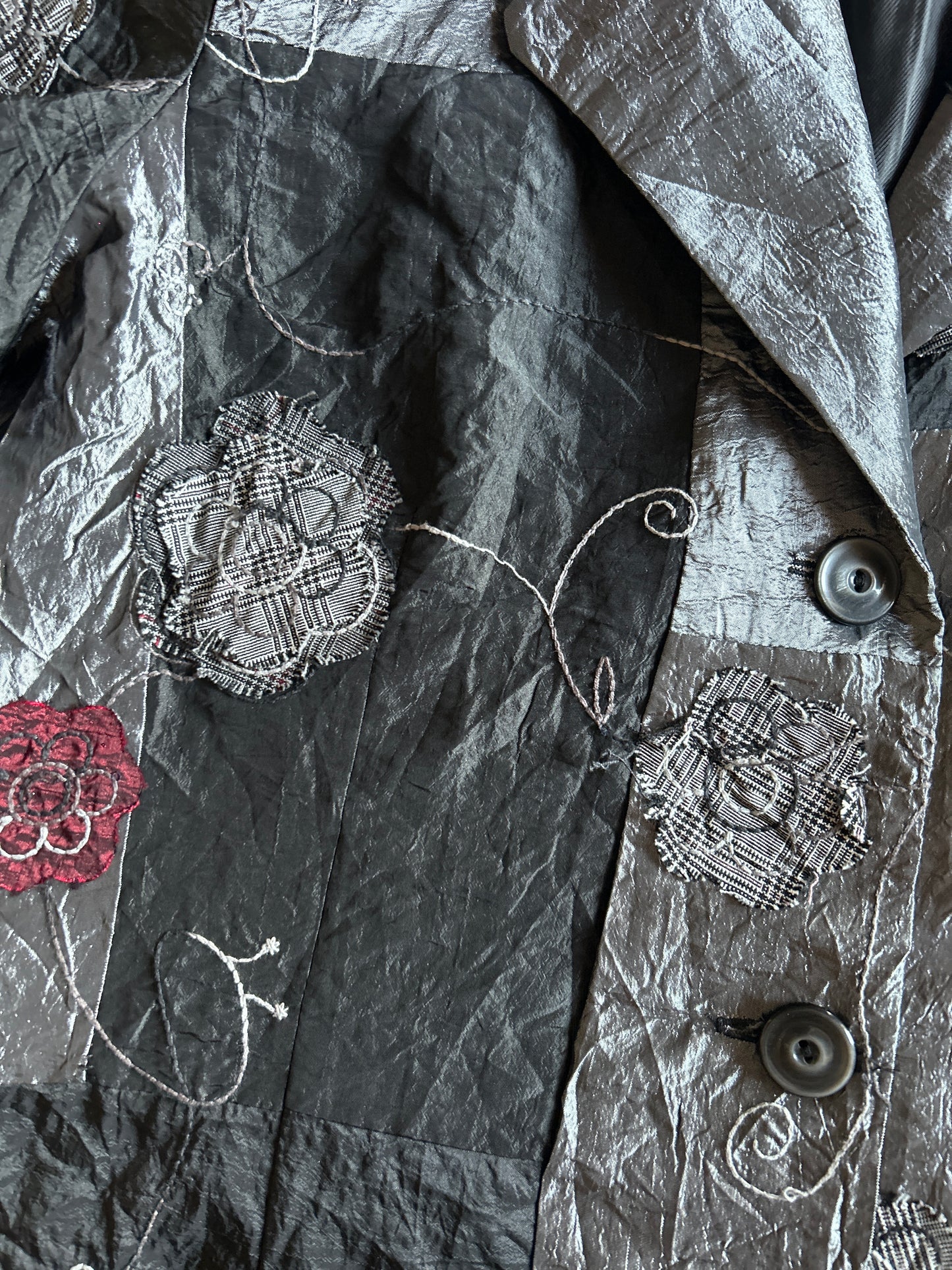 Mel-Dee Vintage Patchwork and Floral Detail Shaket