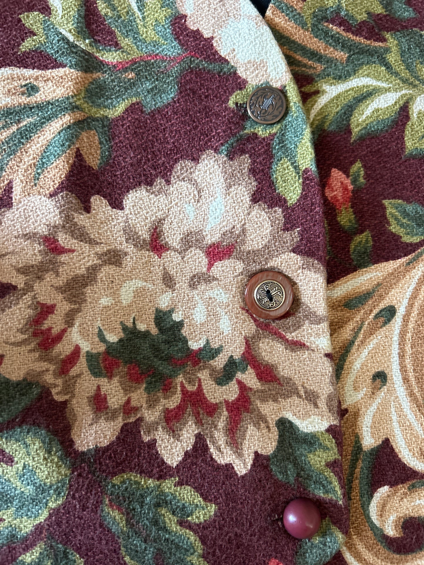 Vintage Carol Antone Floral Vest