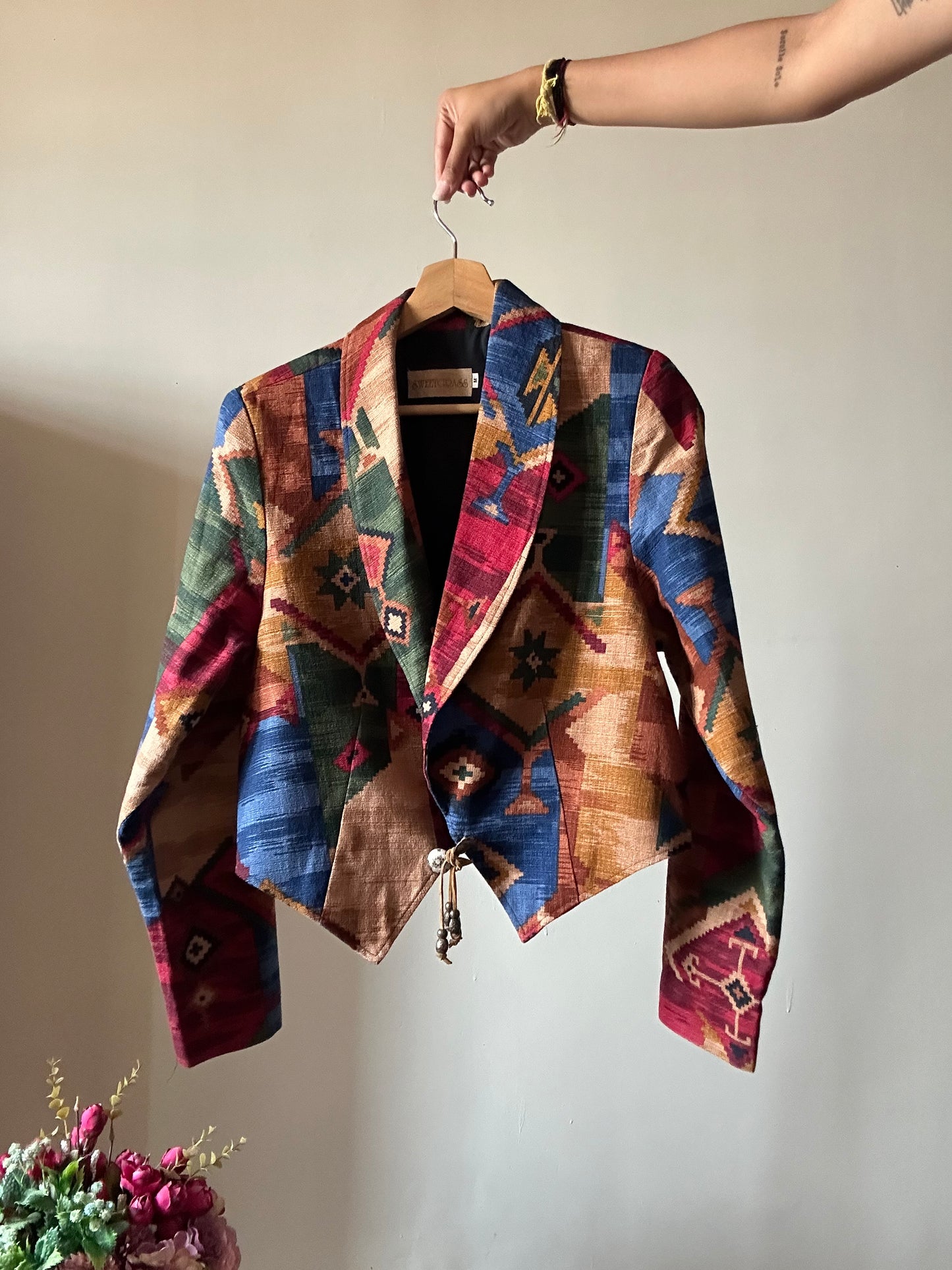 Sweet Grass Vintage Cropped Blazer