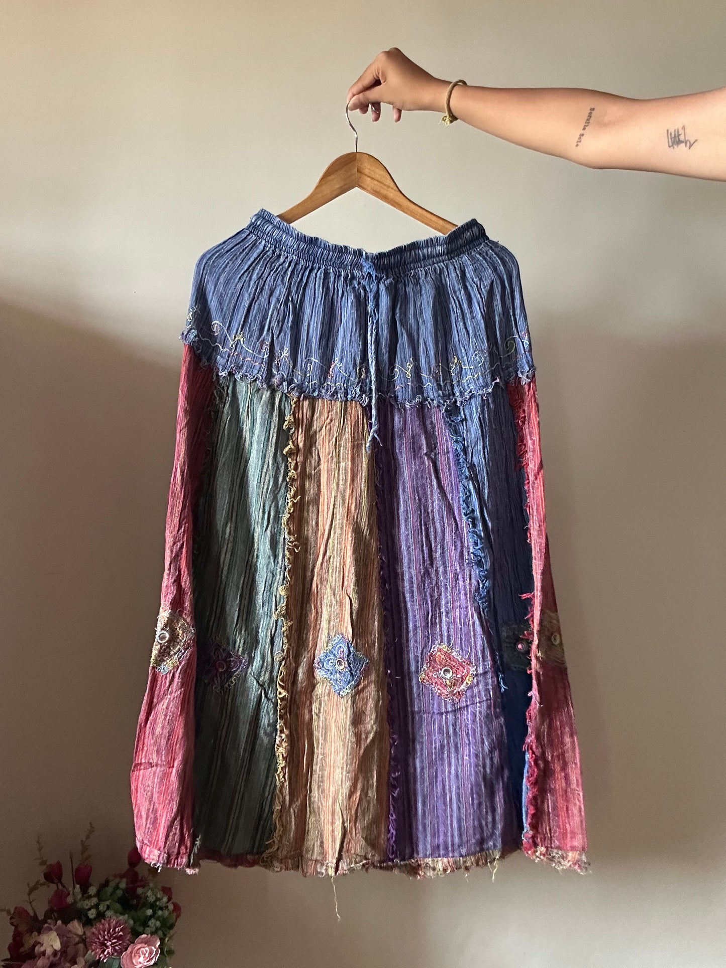 Vintage Gupsy Rose Mirror Skirt