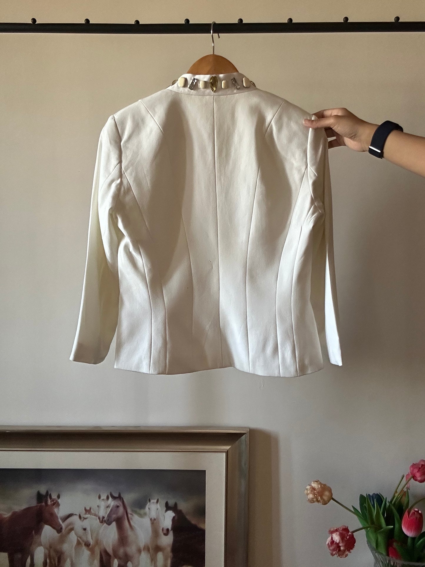 Vintage H&M Conscious Collection Open Collar Embellished Blazer