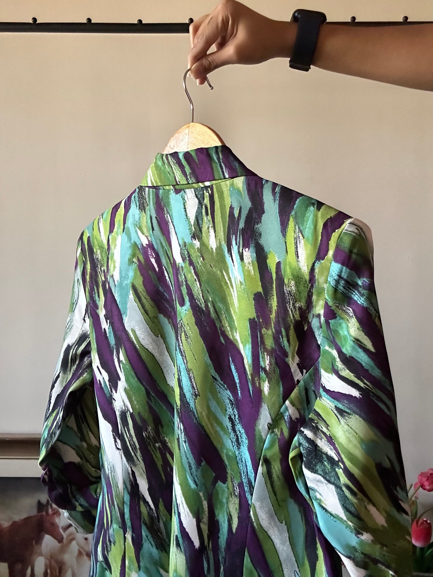 Lavender & Honey Vintage Blazer With Rushed Sleeves