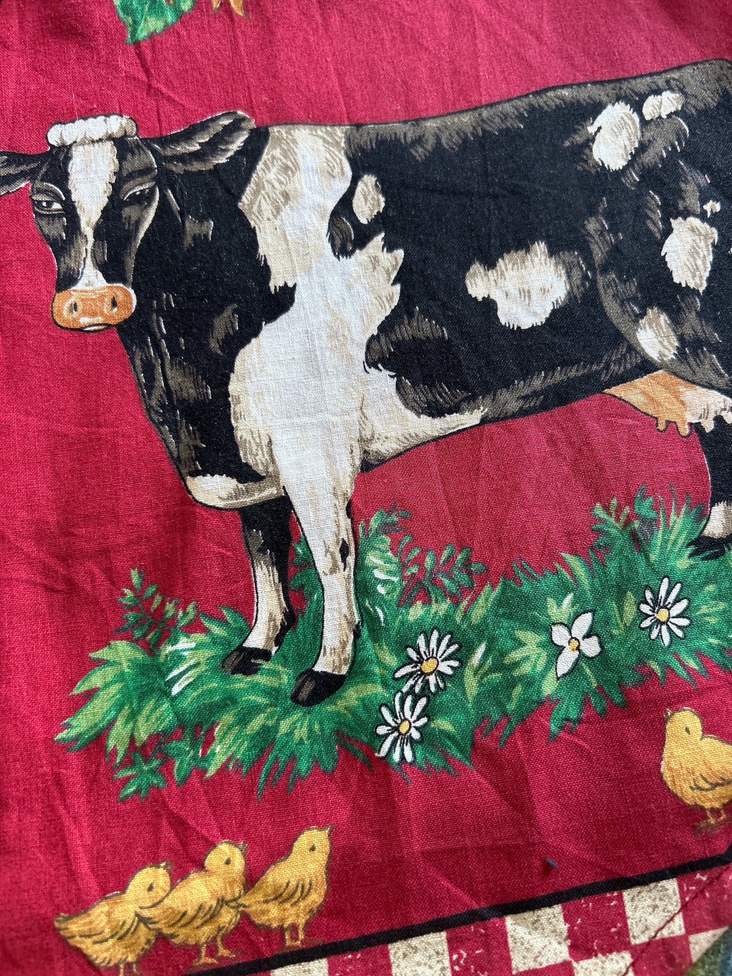Vintage 90s Cow Print Vest
