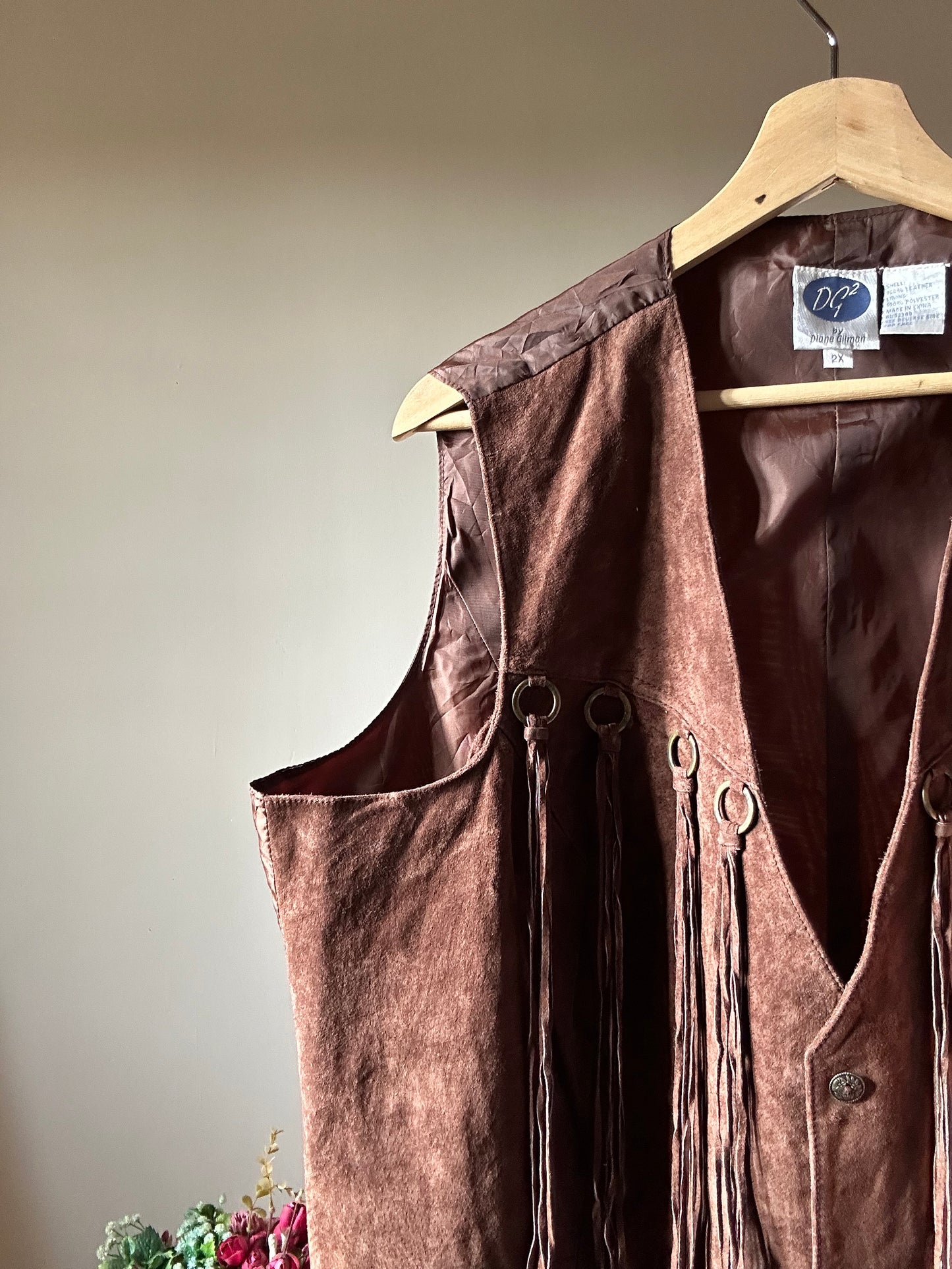 DG2 Vintage Leather Fringe Vest