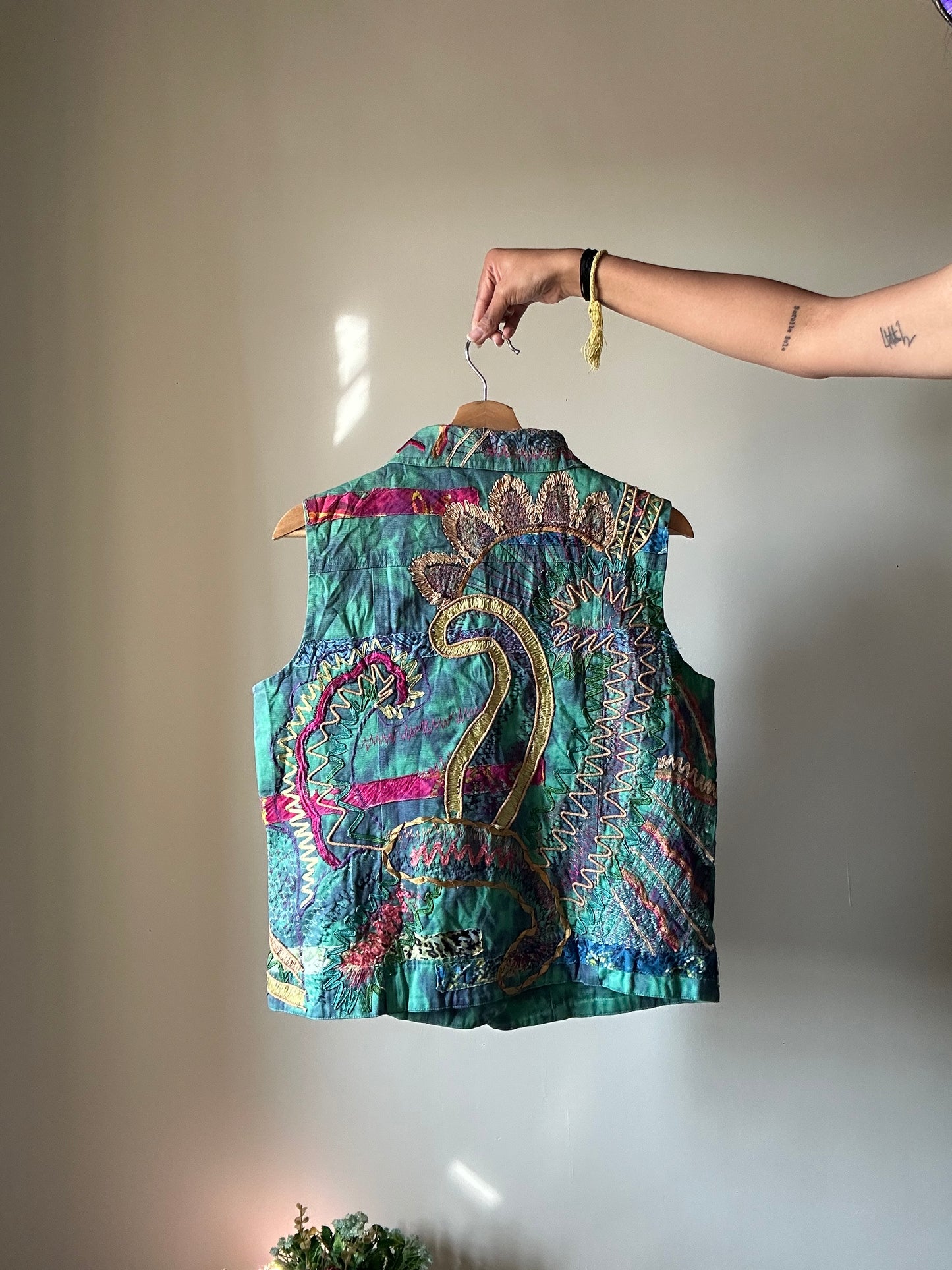 Chico’s All Embroidered Vest