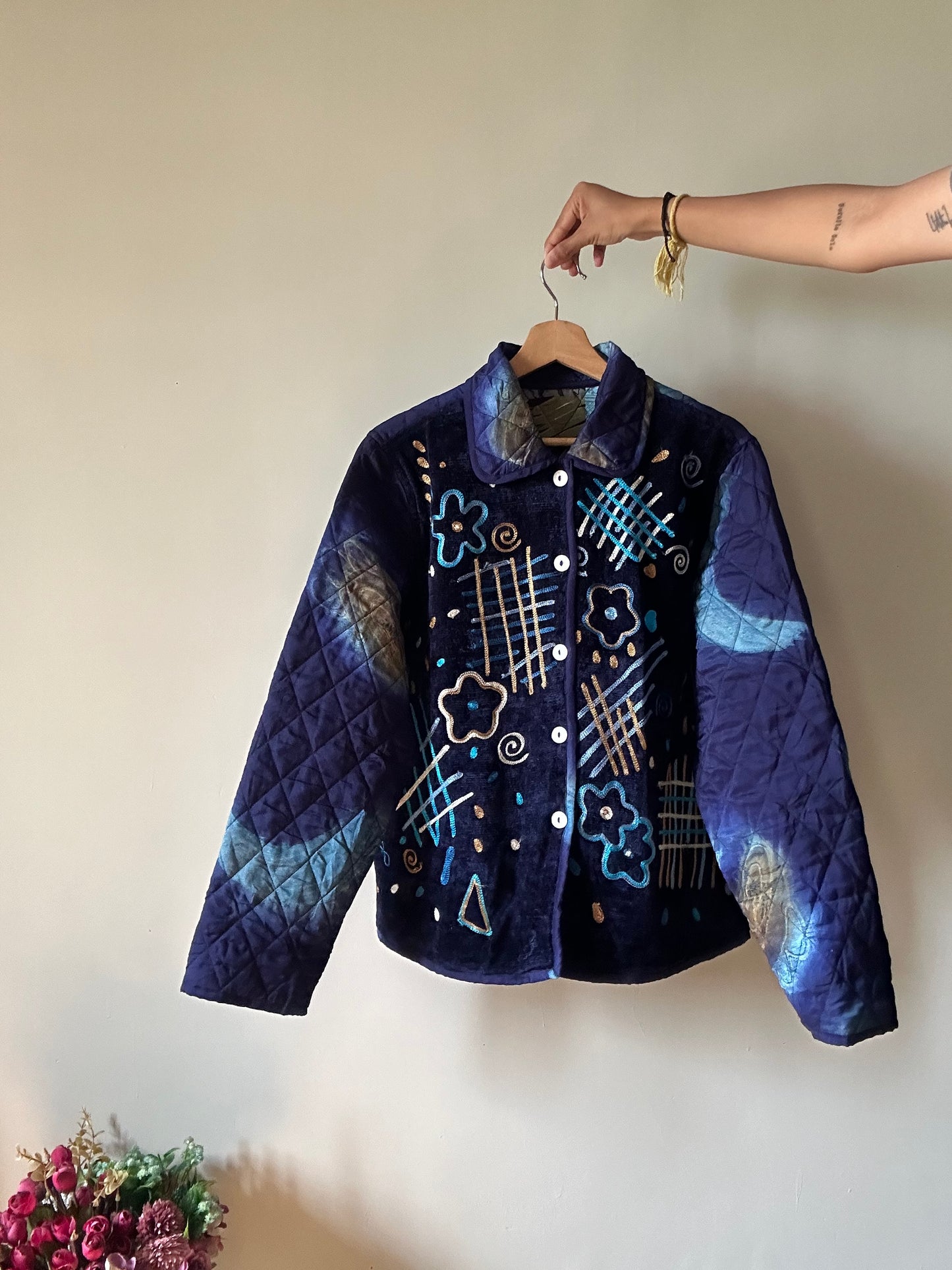 Reversible Quilted Embroiled Vintage Shaket