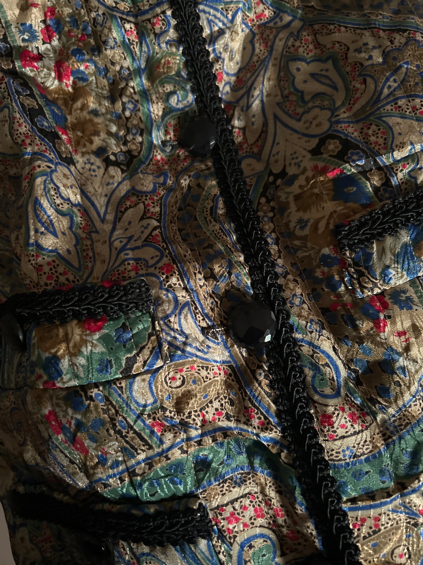 Howard Wolf Vintage Silk Print And Quilted Shaket