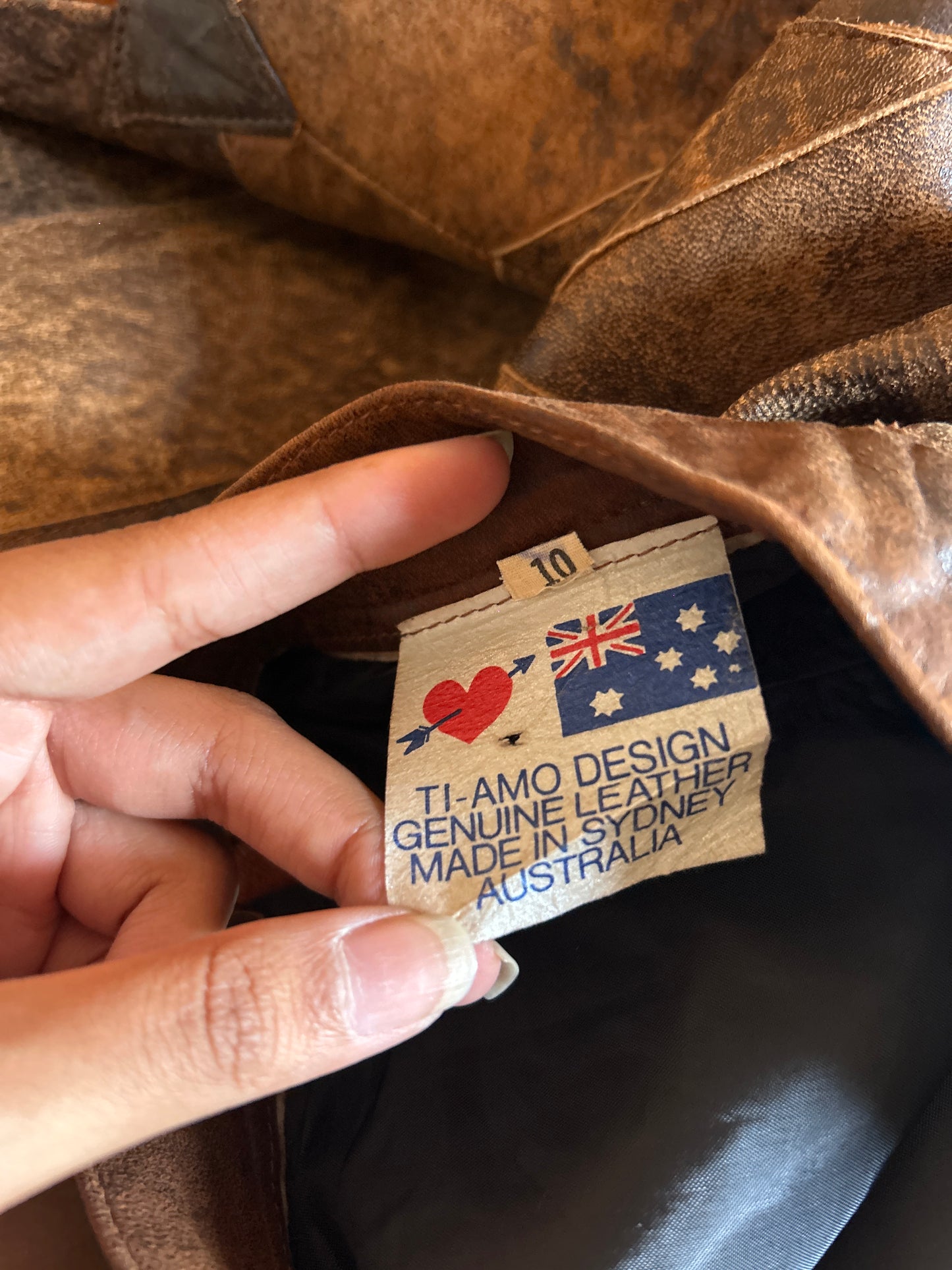 Ti- Amo Designs Vintage Genuine Leather Skirt