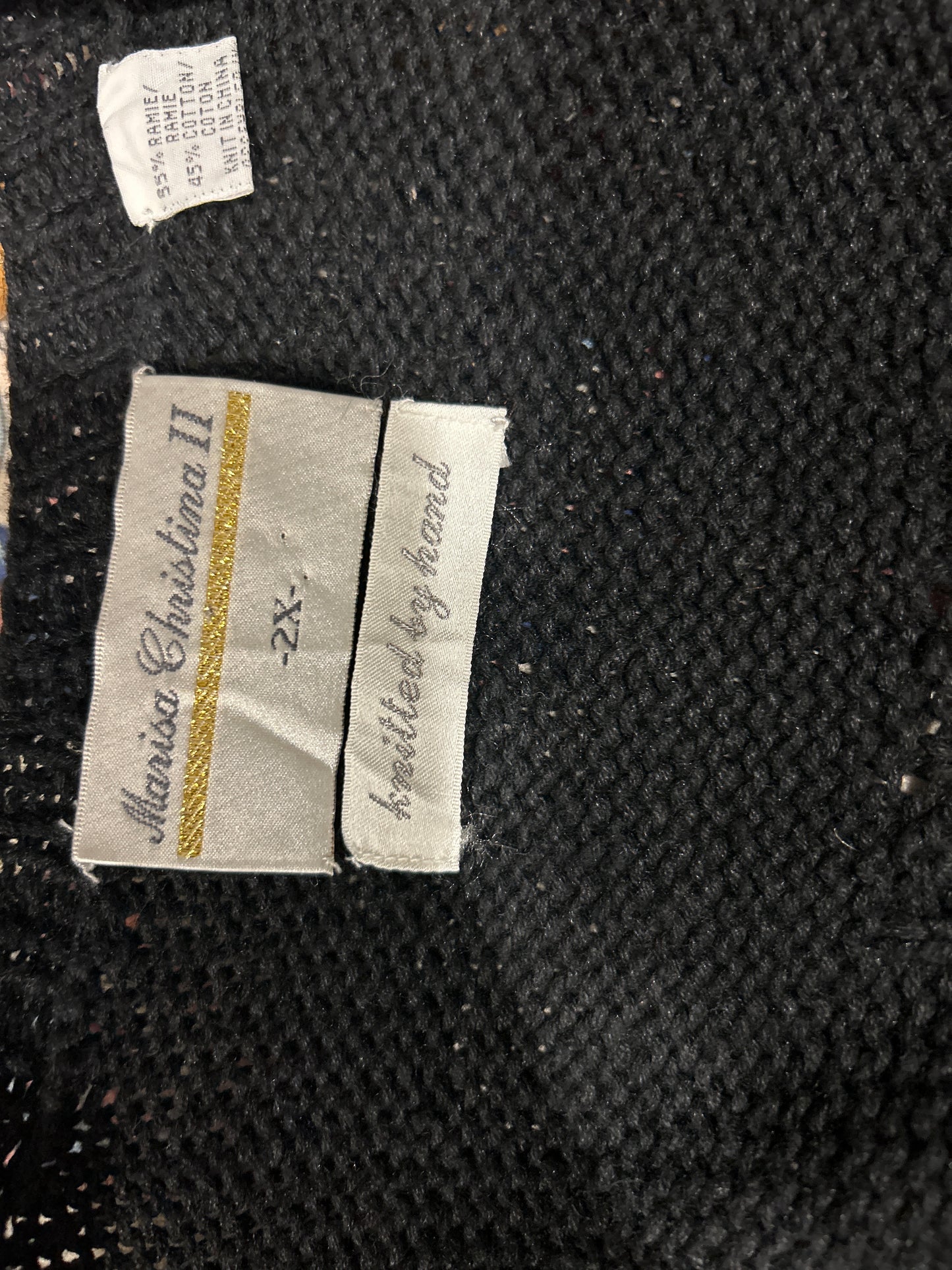 Marisa Christina 2 Vintage Hand Knit Cardigan