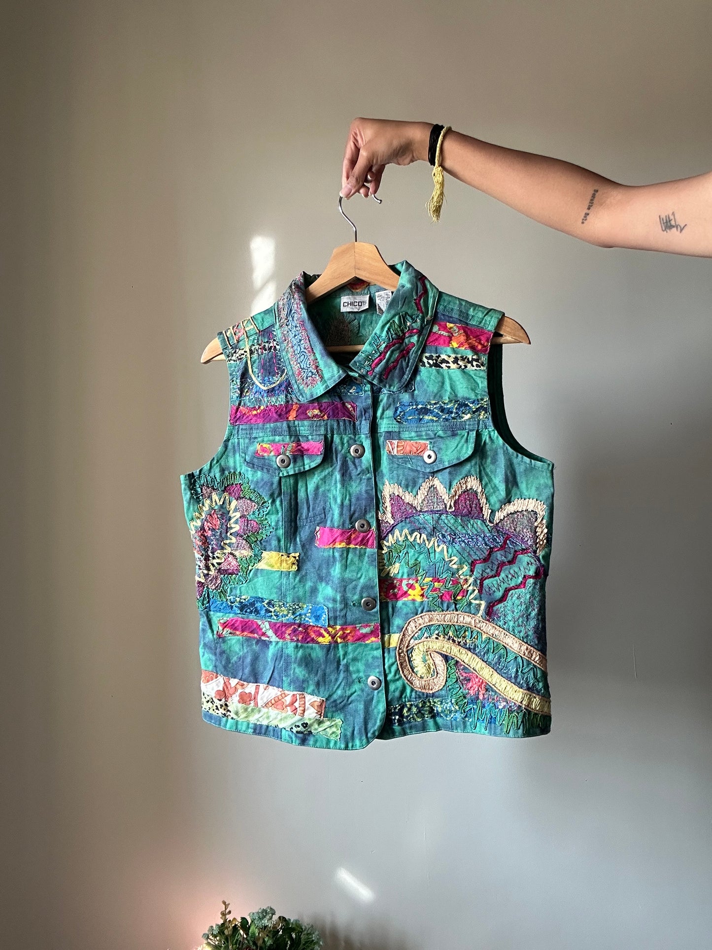 Chico’s All Embroidered Vest