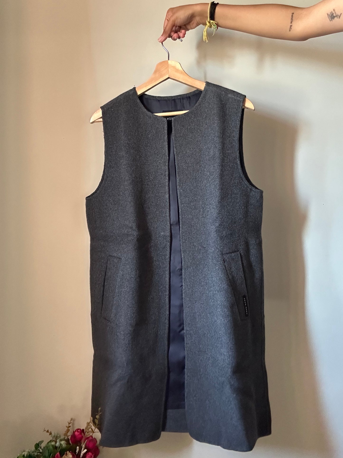 Clinzy Vintage Long Half Blazer ( Handmade )