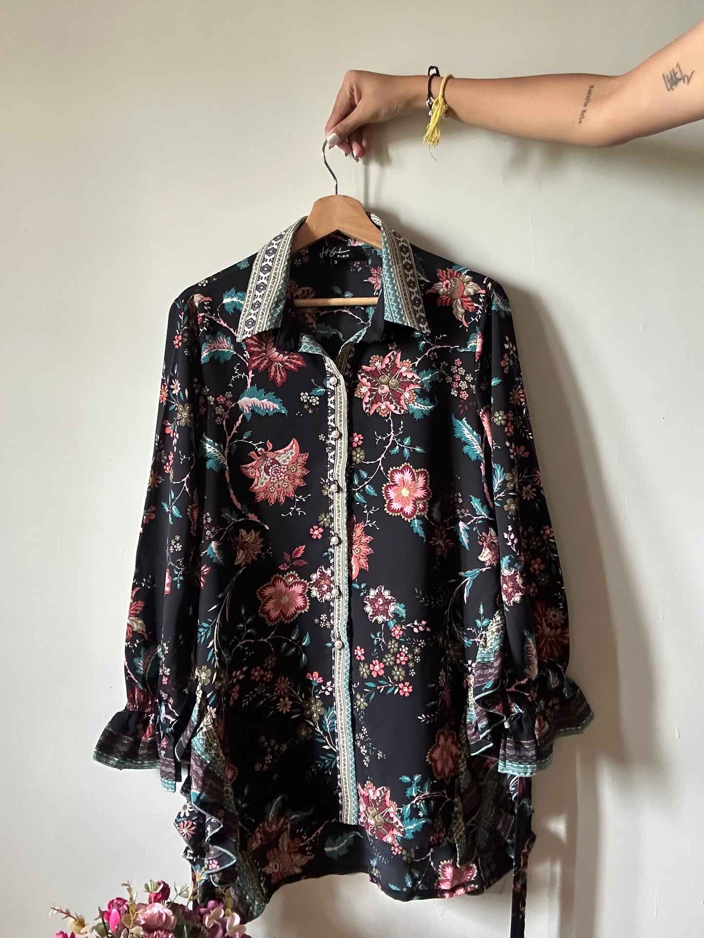 Vintage Jeff Gallano Shirt With Ruffles