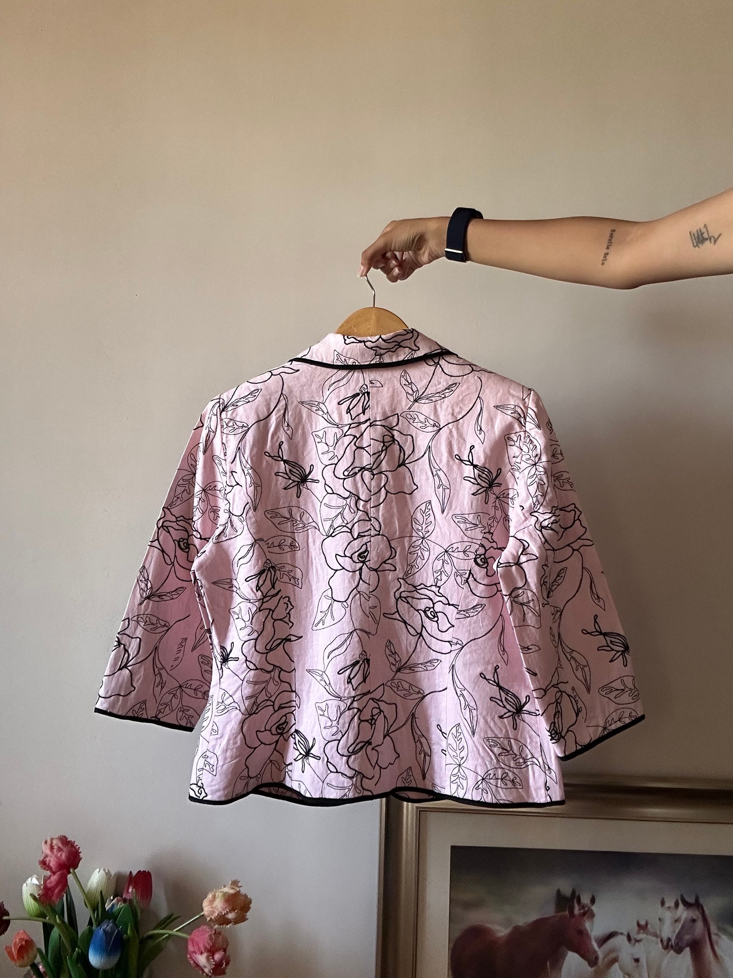 Nygard Vintage All Over Embroidery Blazer