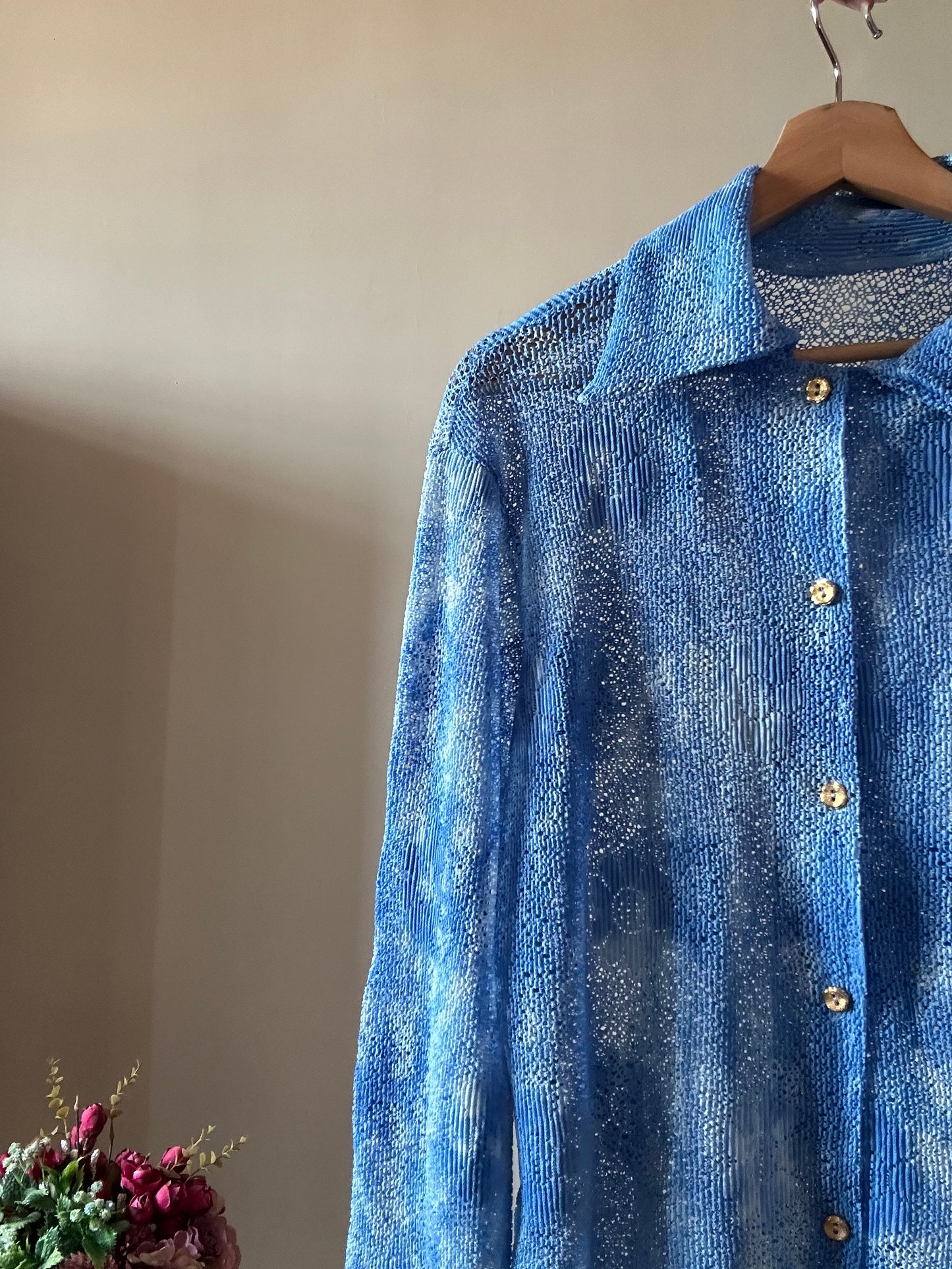 Vintage Blue Lagoon Floral Mess Shirt