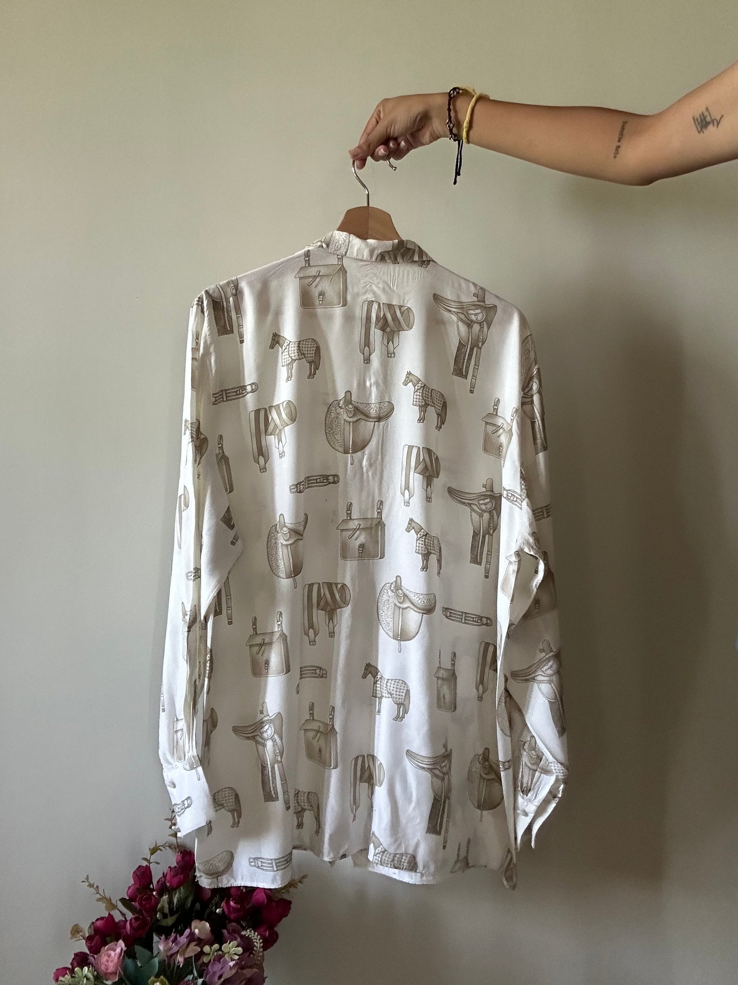 Vintage Acquli & Sapone Abstract Print Shirt