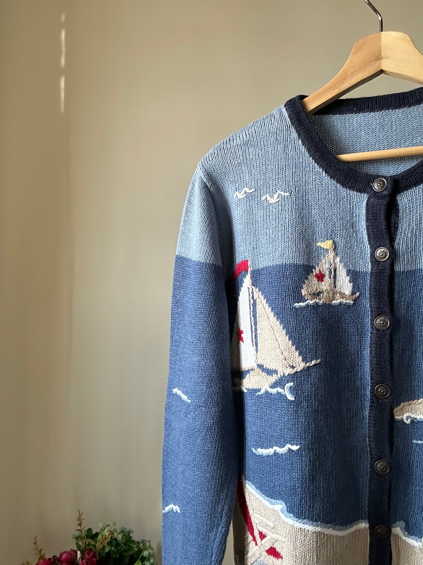 Vintage Christopher & Banks Embroidered Cardigan