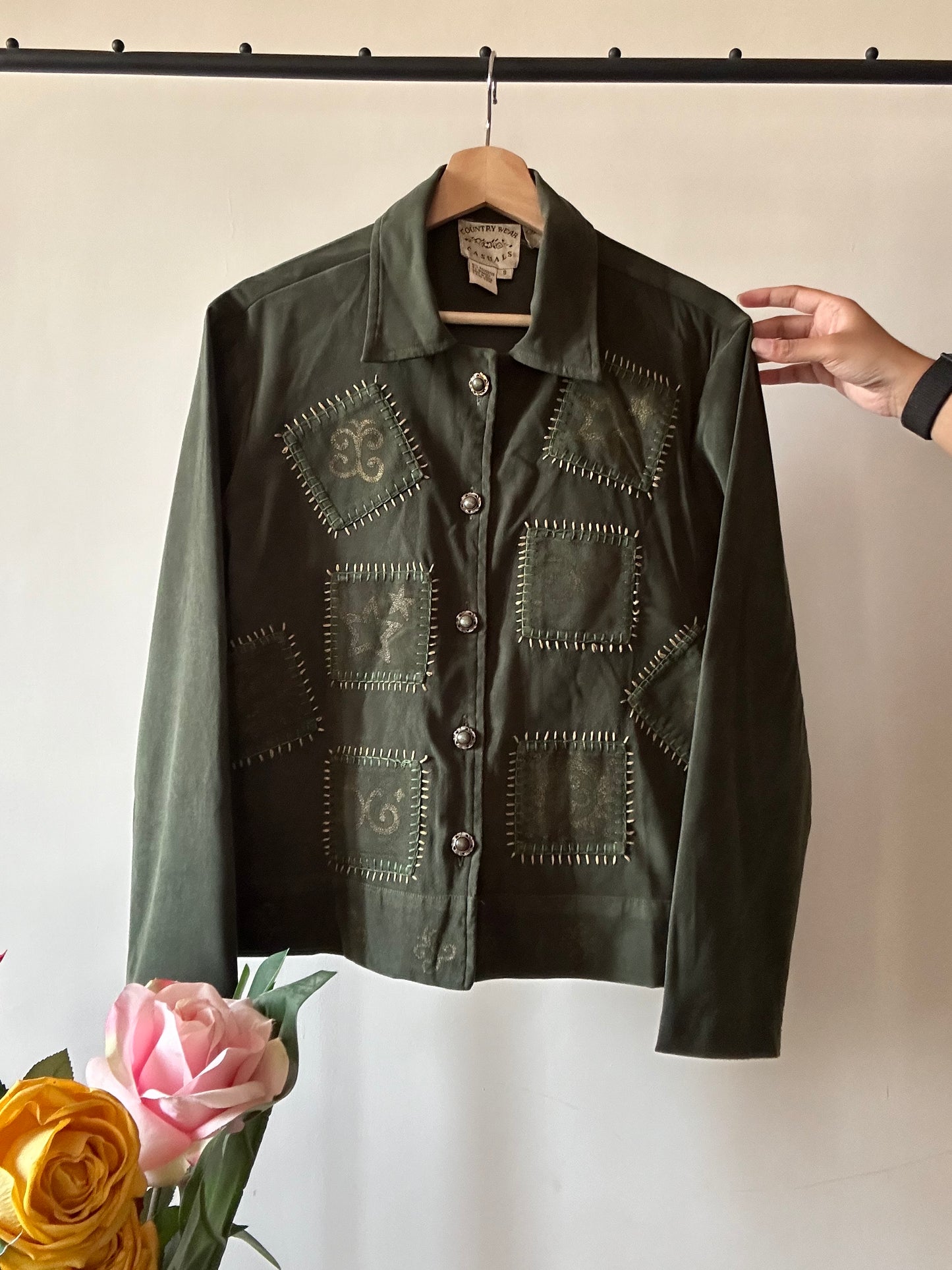 Vintage Embroidery Suede Shaket