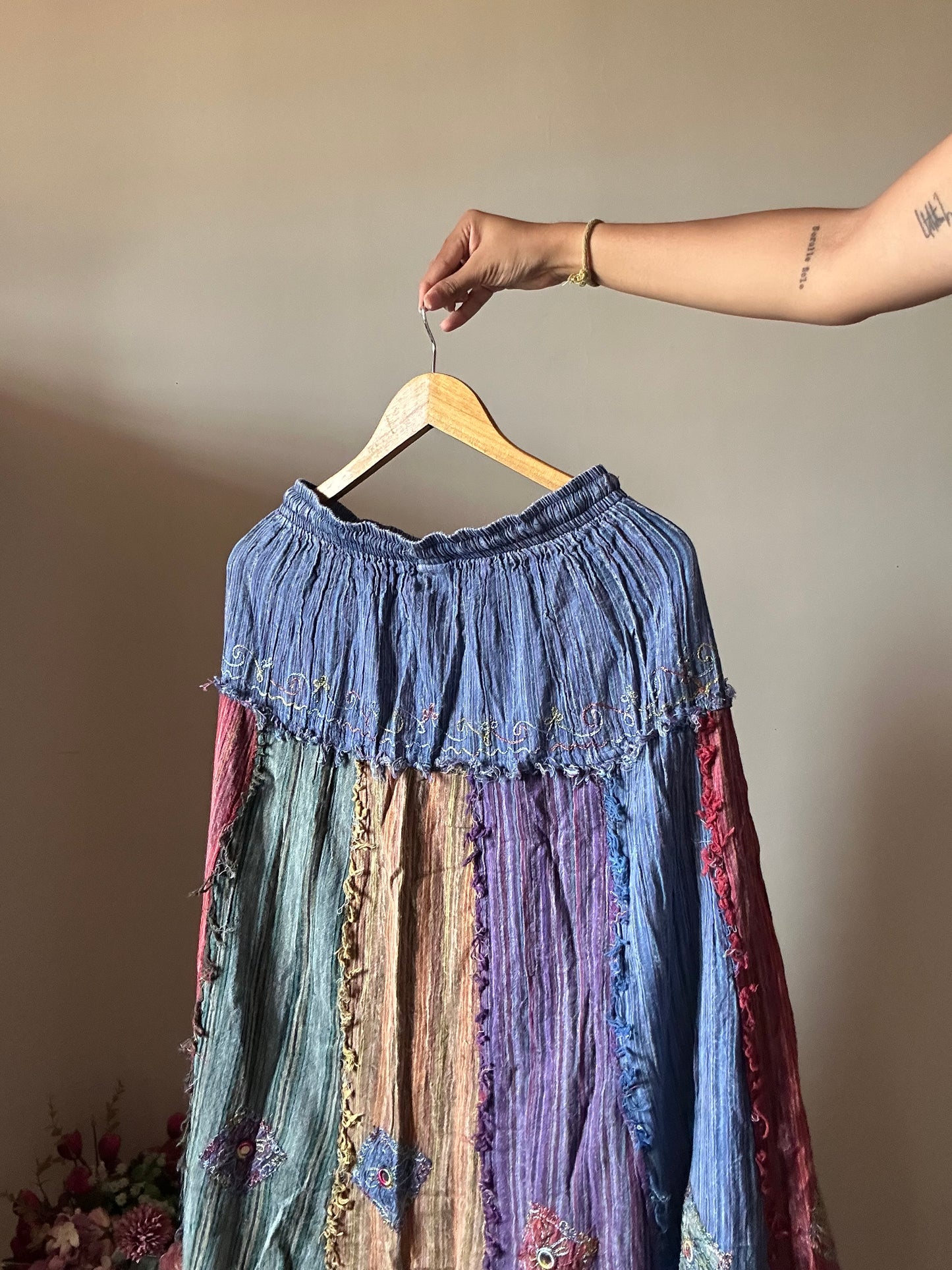 Vintage Gupsy Rose Mirror Skirt
