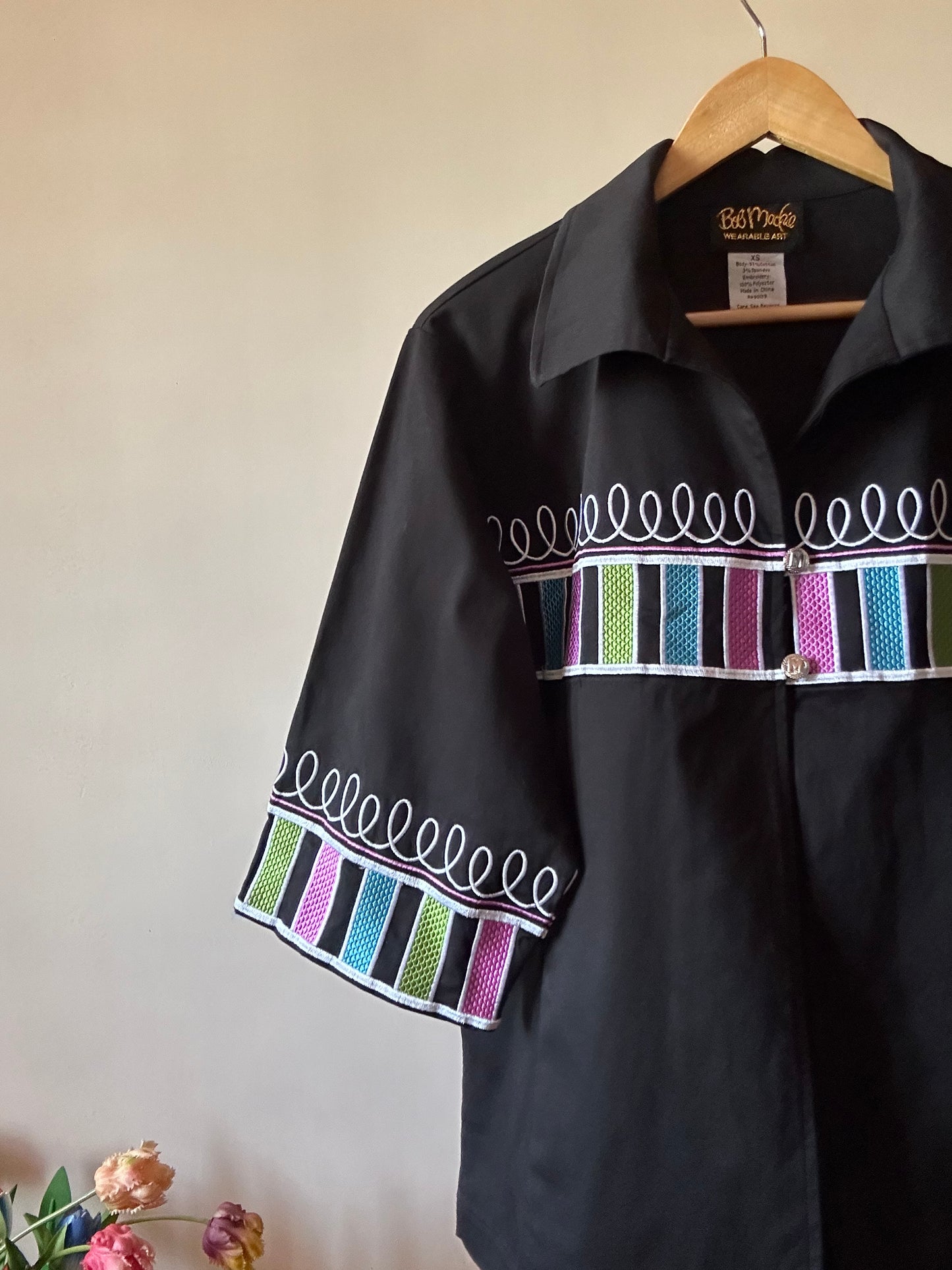 Vintage Bob Machil Wearable Art Embroidered Shaket
