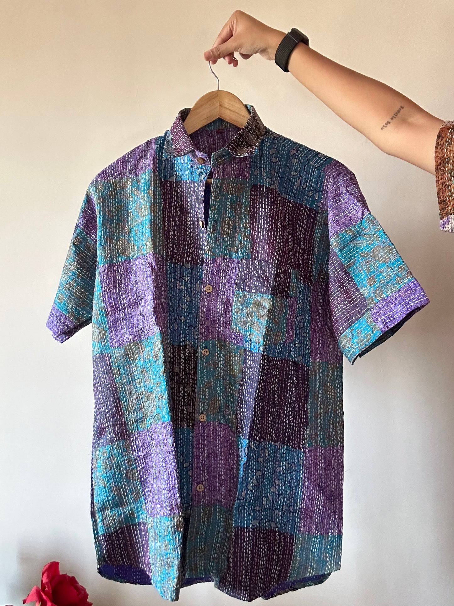 Sea Side Kantha Embroidered Handmade Shirt