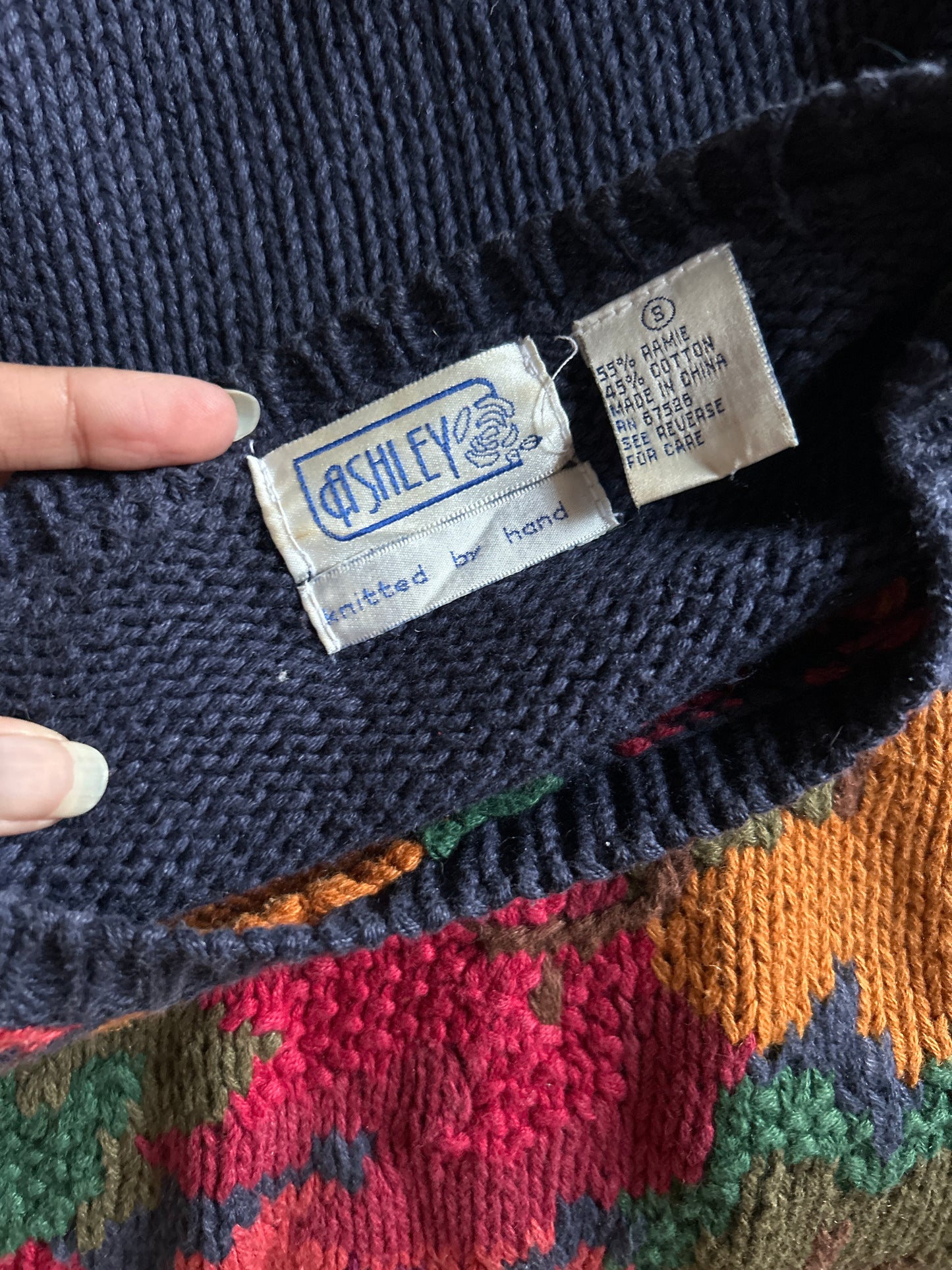 Ashley Vintage Hand Knit Pullover