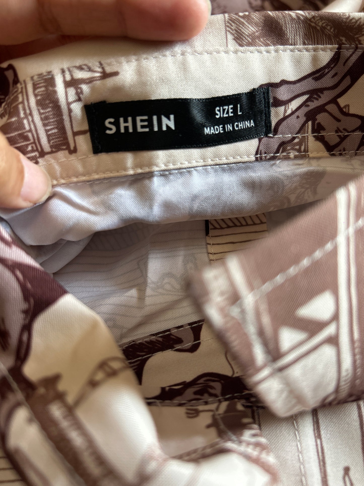 Vintage SHEIN Abstract Print Shirt