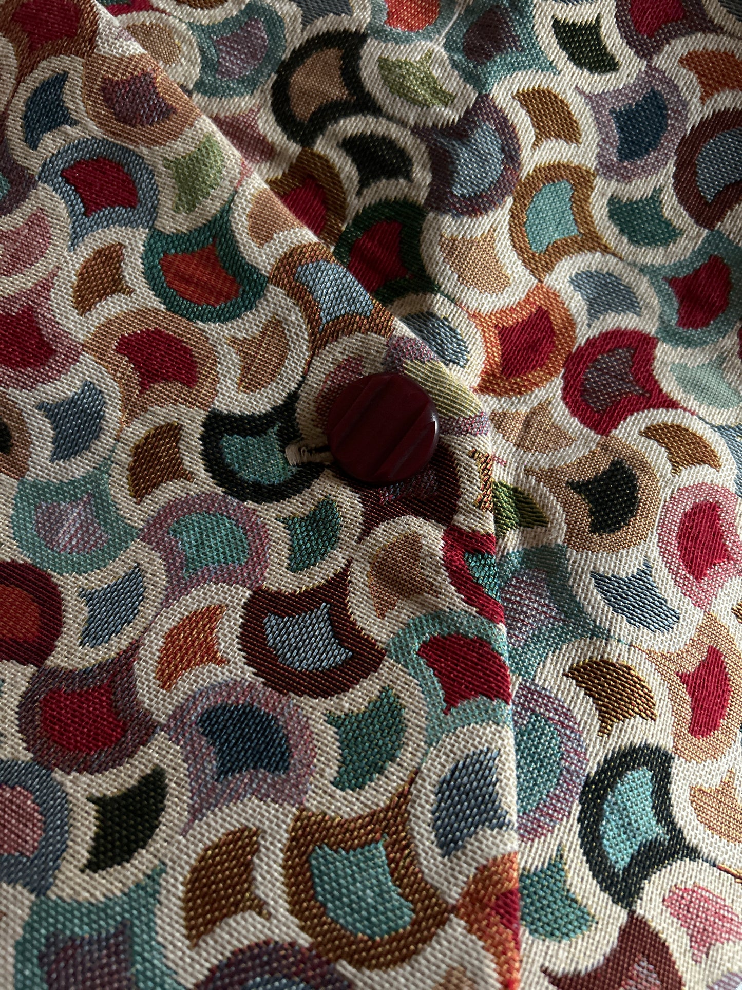 Vintage Abstract 90s Pattern Weaved Blazer