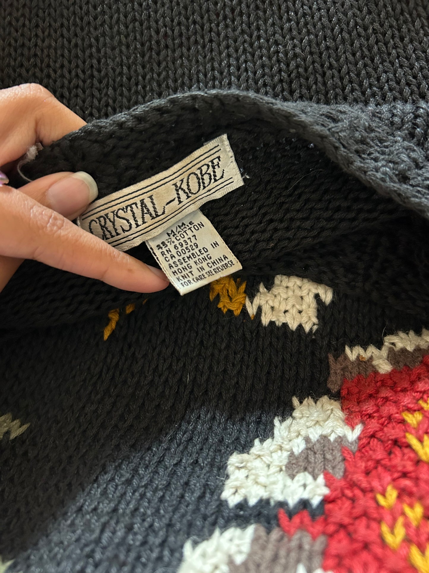 Vintage Crystal Kobe Floral Knit Pullover