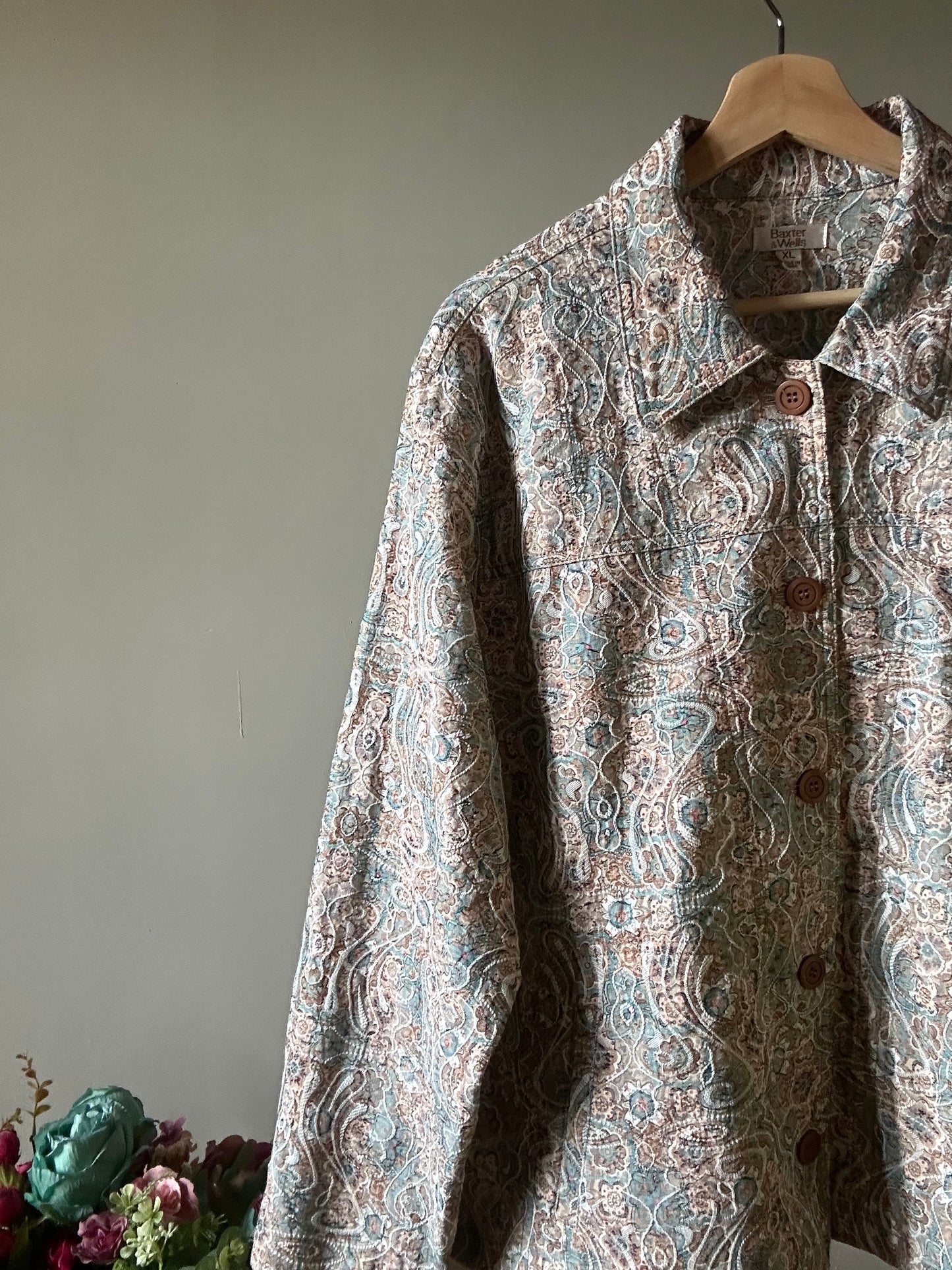 Baxter & Wells Vintage Embroidered Shaket