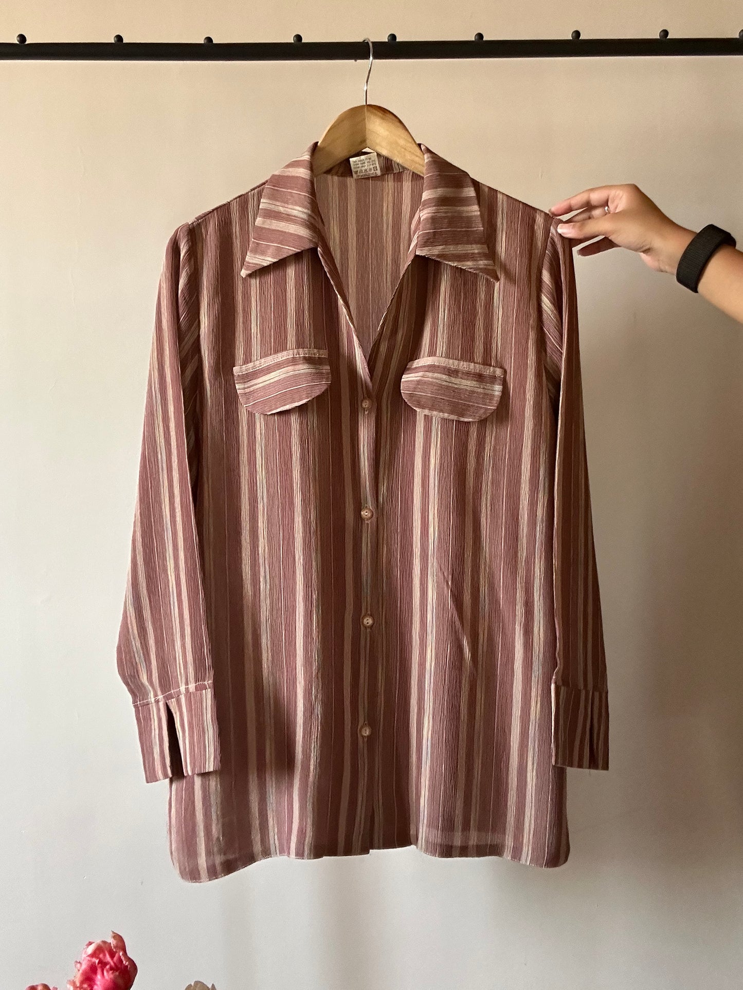 Multi Pattern Vintage Shirt With textured Fabric