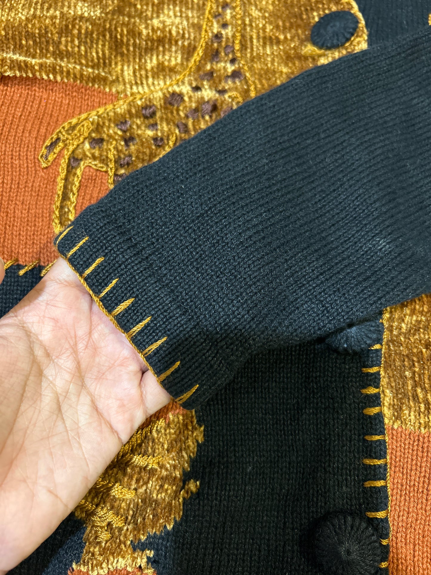 Lisa International Vintage Embroidered Pullover