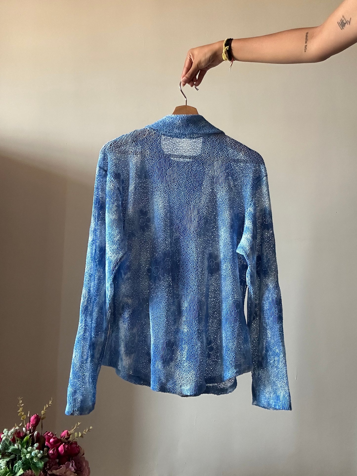 Vintage Blue Lagoon Floral Mess Shirt