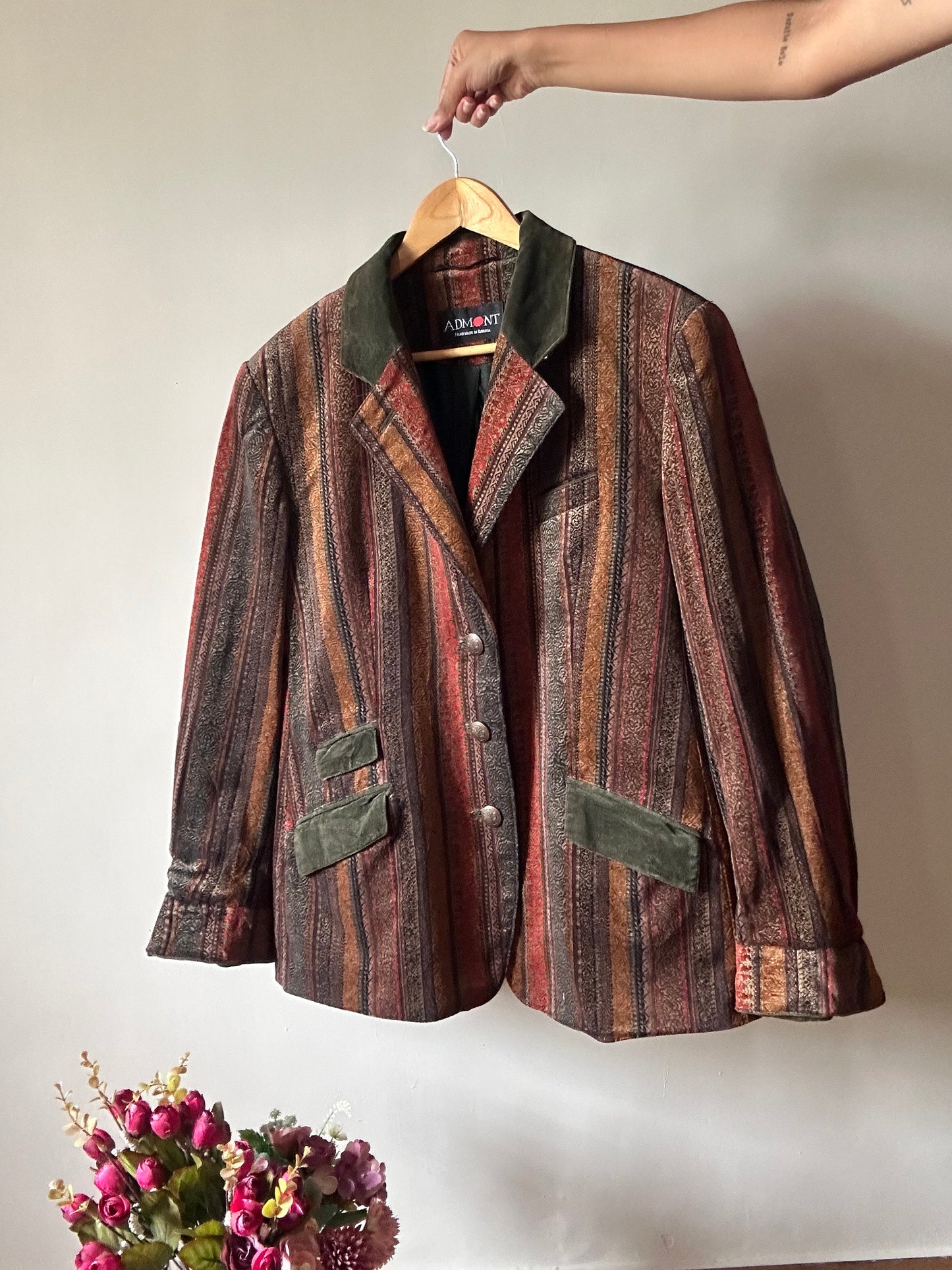 Admont Vintage Velvet Multi Pattern Blazer