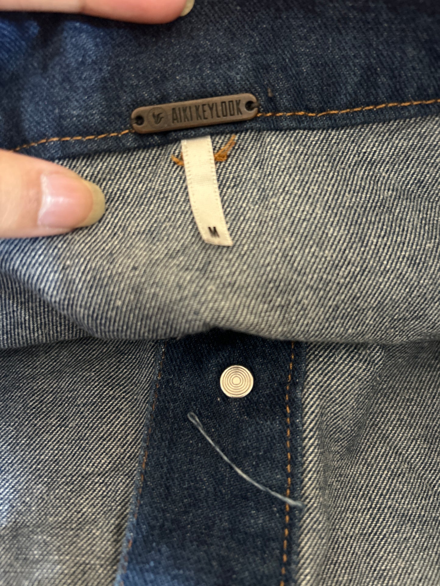 Vintage Aiki Keylook Suede Denim Skirt