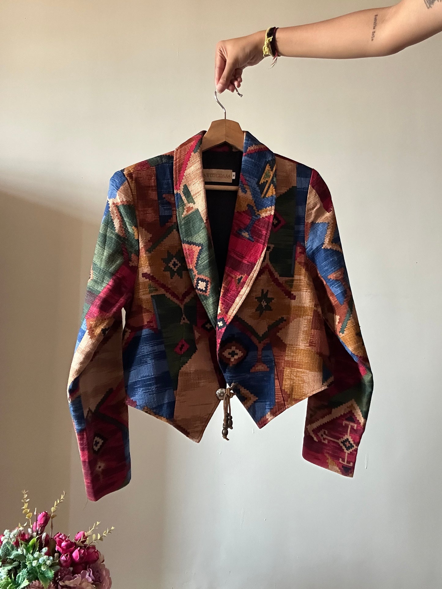 Sweet Grass Vintage Cropped Blazer