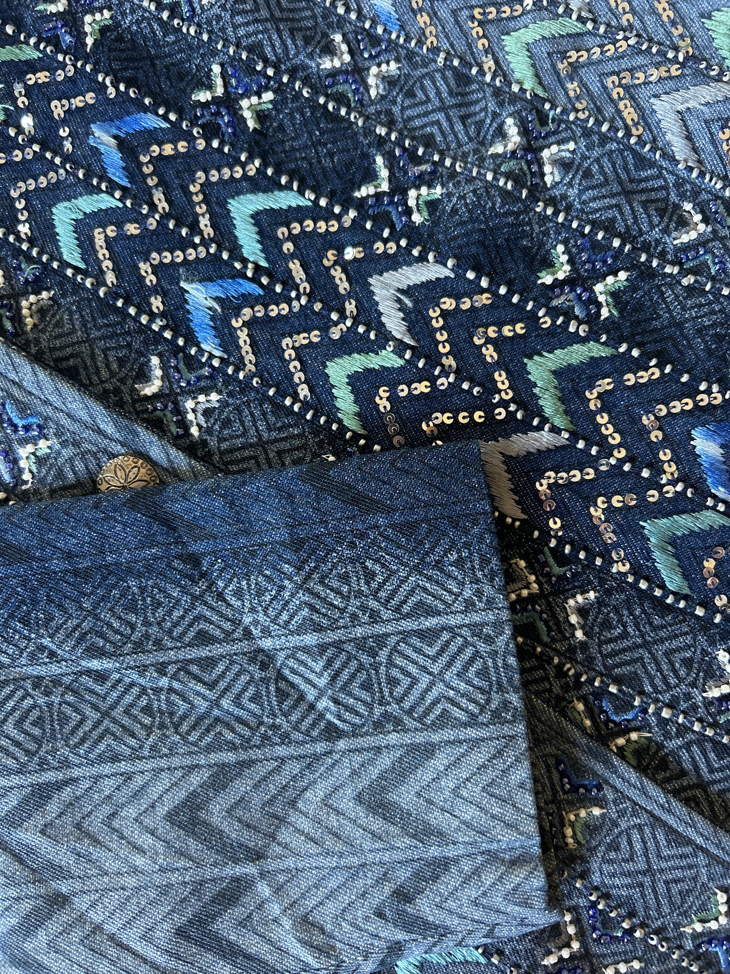 Coldwater Creek Vintage All Beaded And Embroidered Shaket