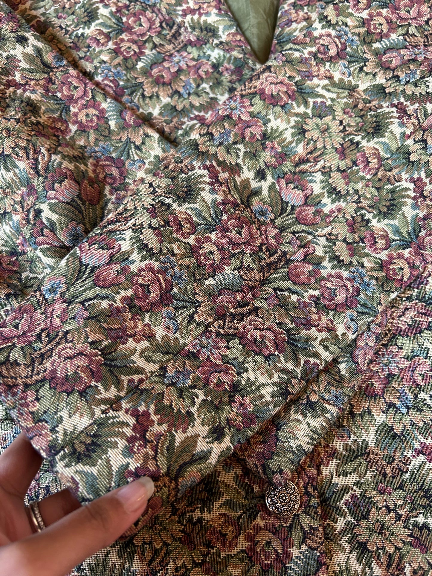 Vintage Floral Jacquard Blazer
