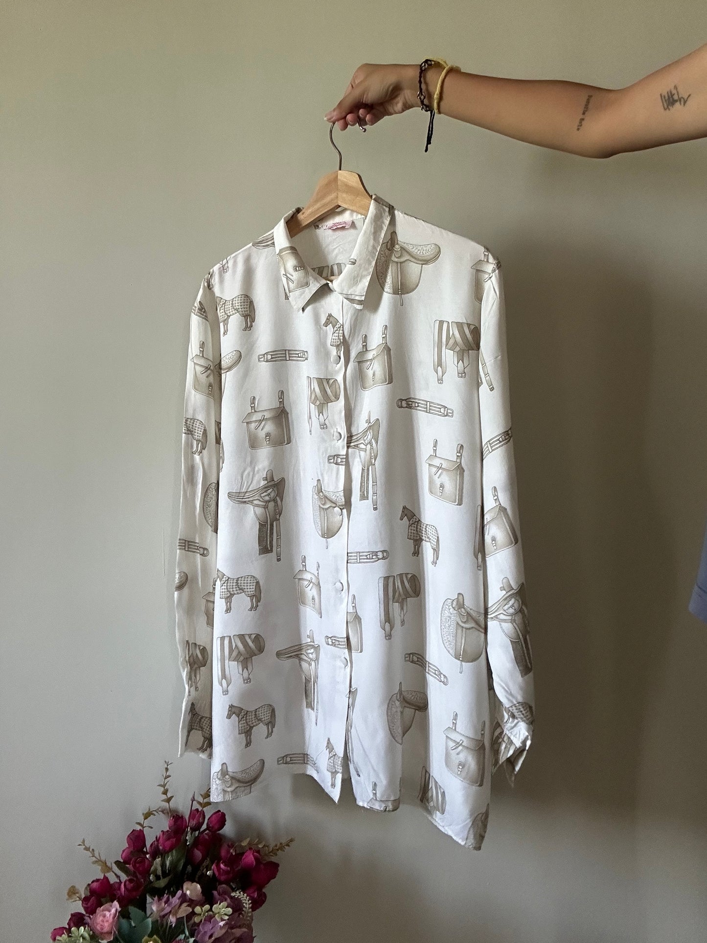 Vintage Acquli & Sapone Abstract Print Shirt