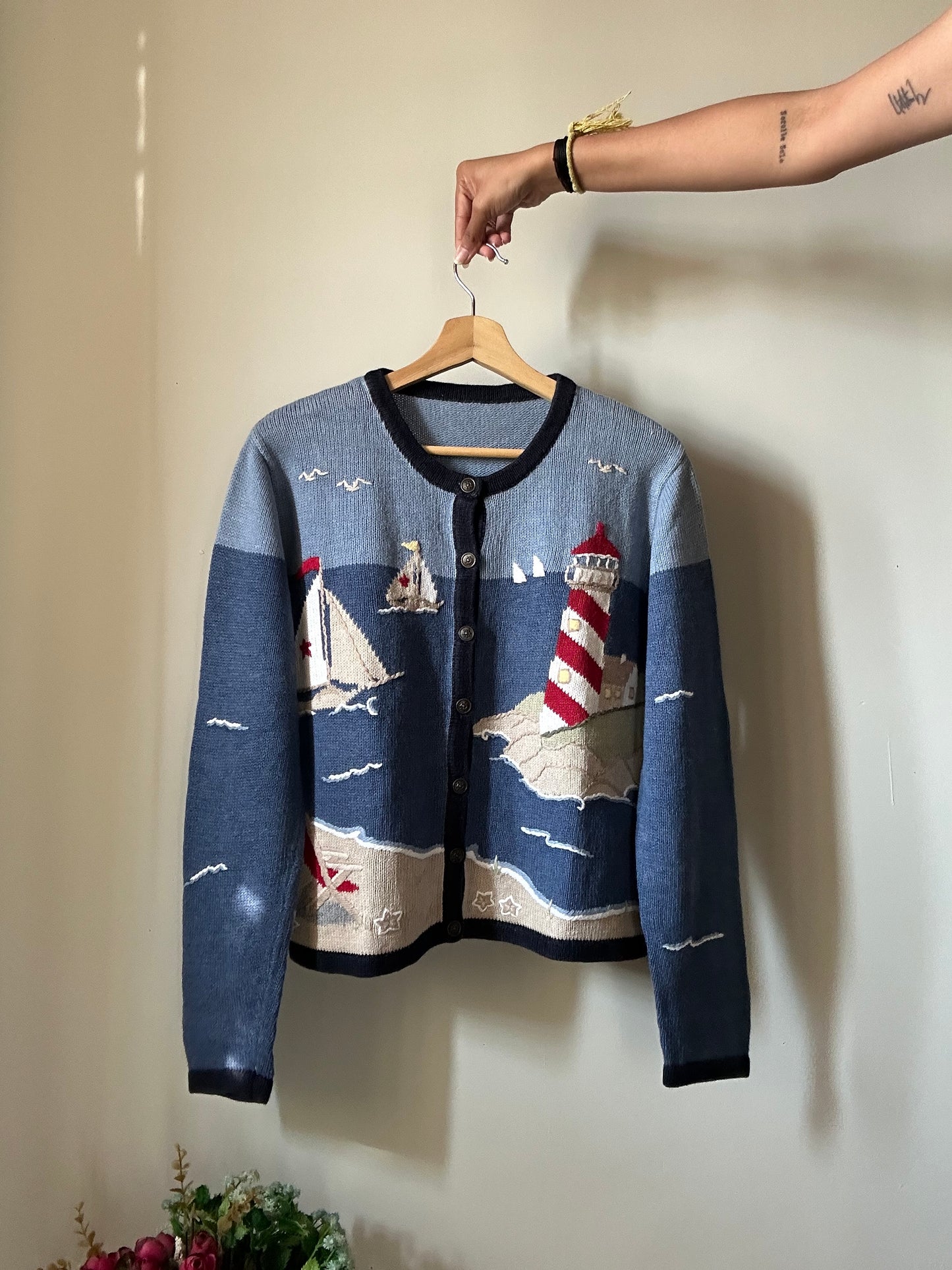 Vintage Christopher & Banks Embroidered Cardigan