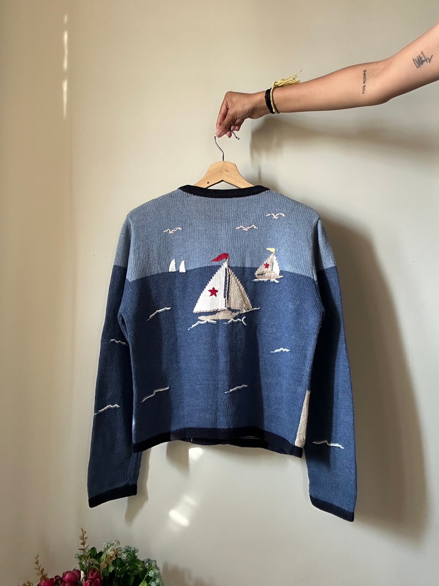 Vintage Christopher & Banks Embroidered Cardigan